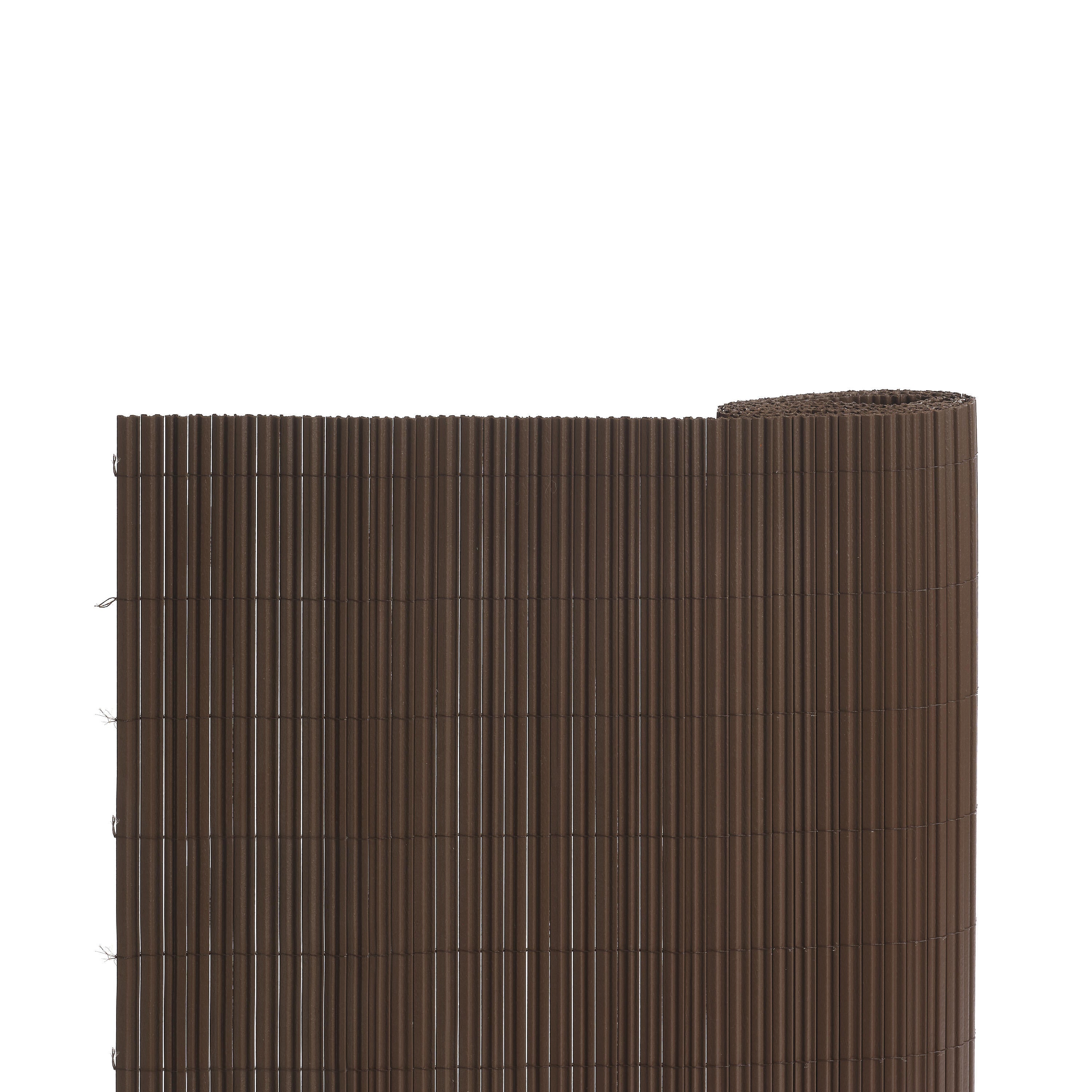 Mata ogrodzeniowa plastikowa falista 1x3m ciemny brąz Naterial