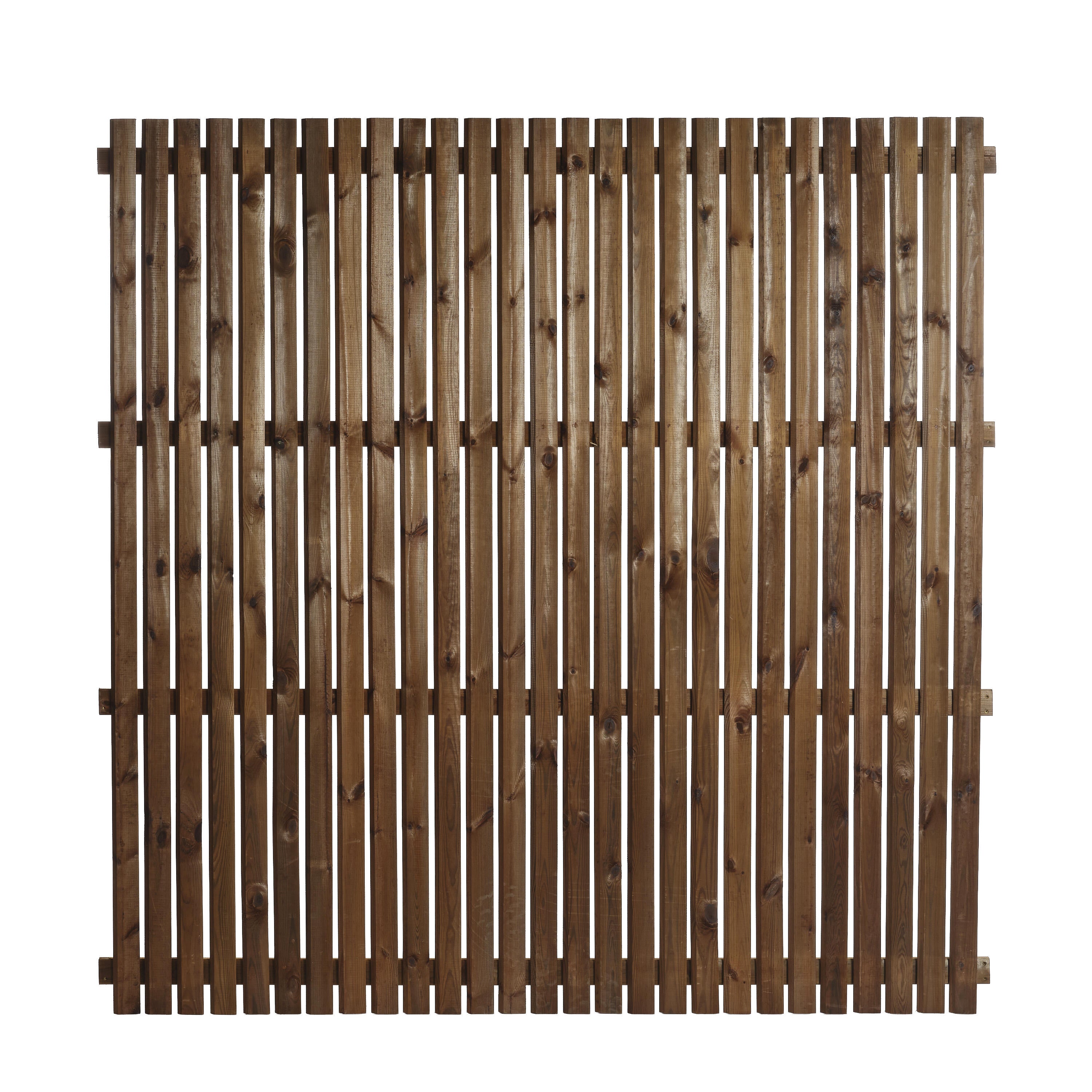 Panel de valla de madera marrón 3x180cm