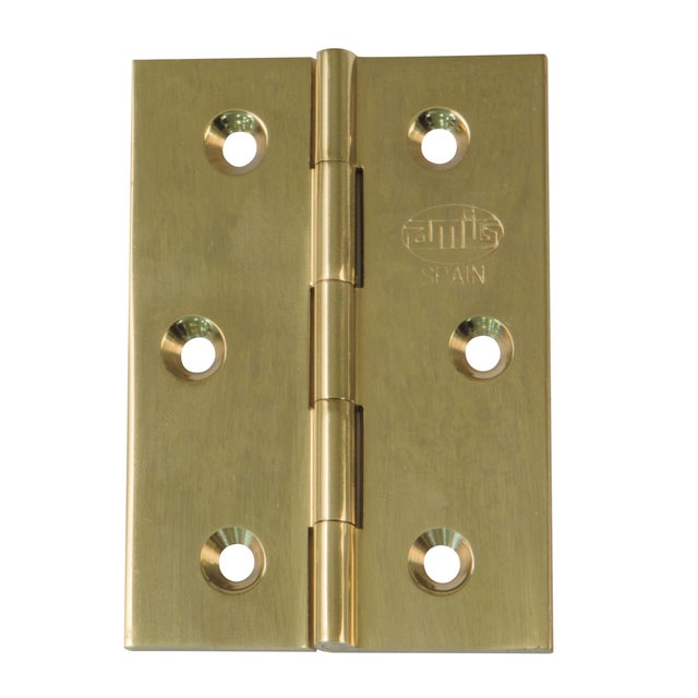 BISAGRA 60X40MM CANTO CUADRADO SIN REMATE LATON