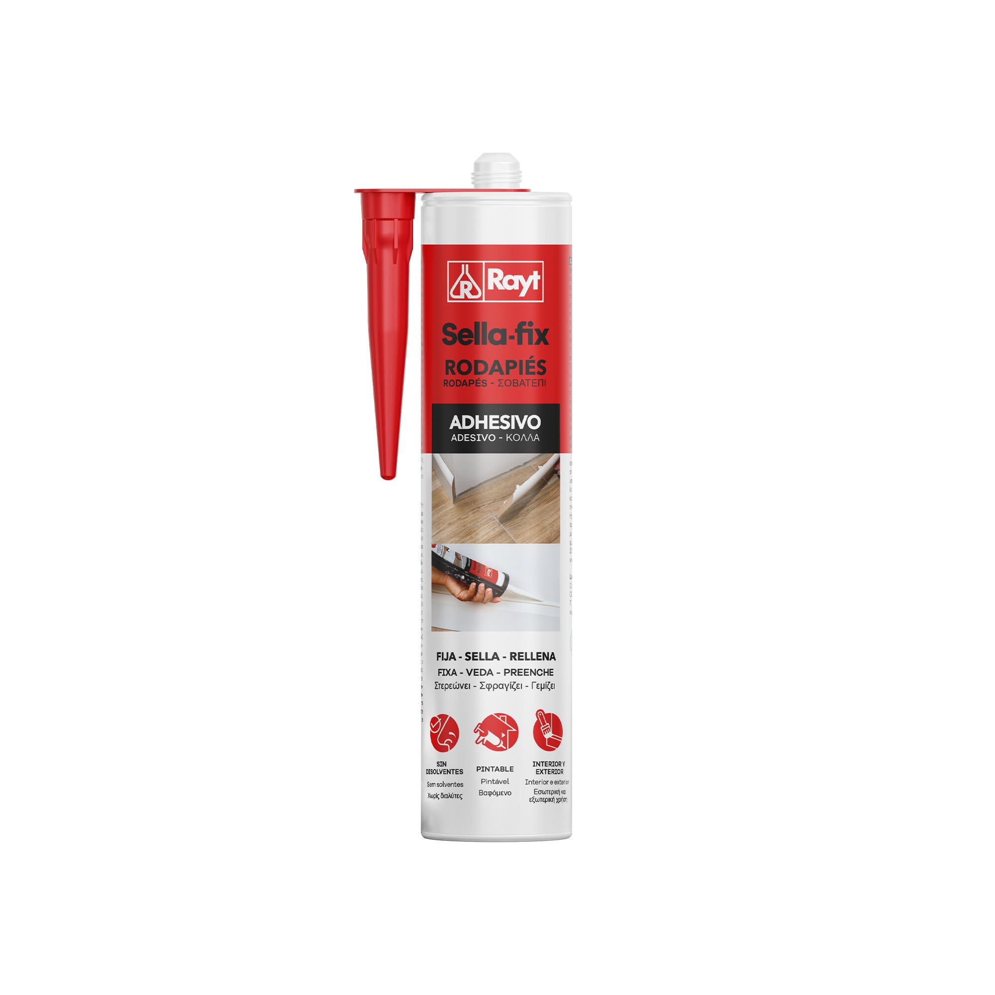 Prego líquido para rodapés Sellafix rodapés branco 300 ml - 2