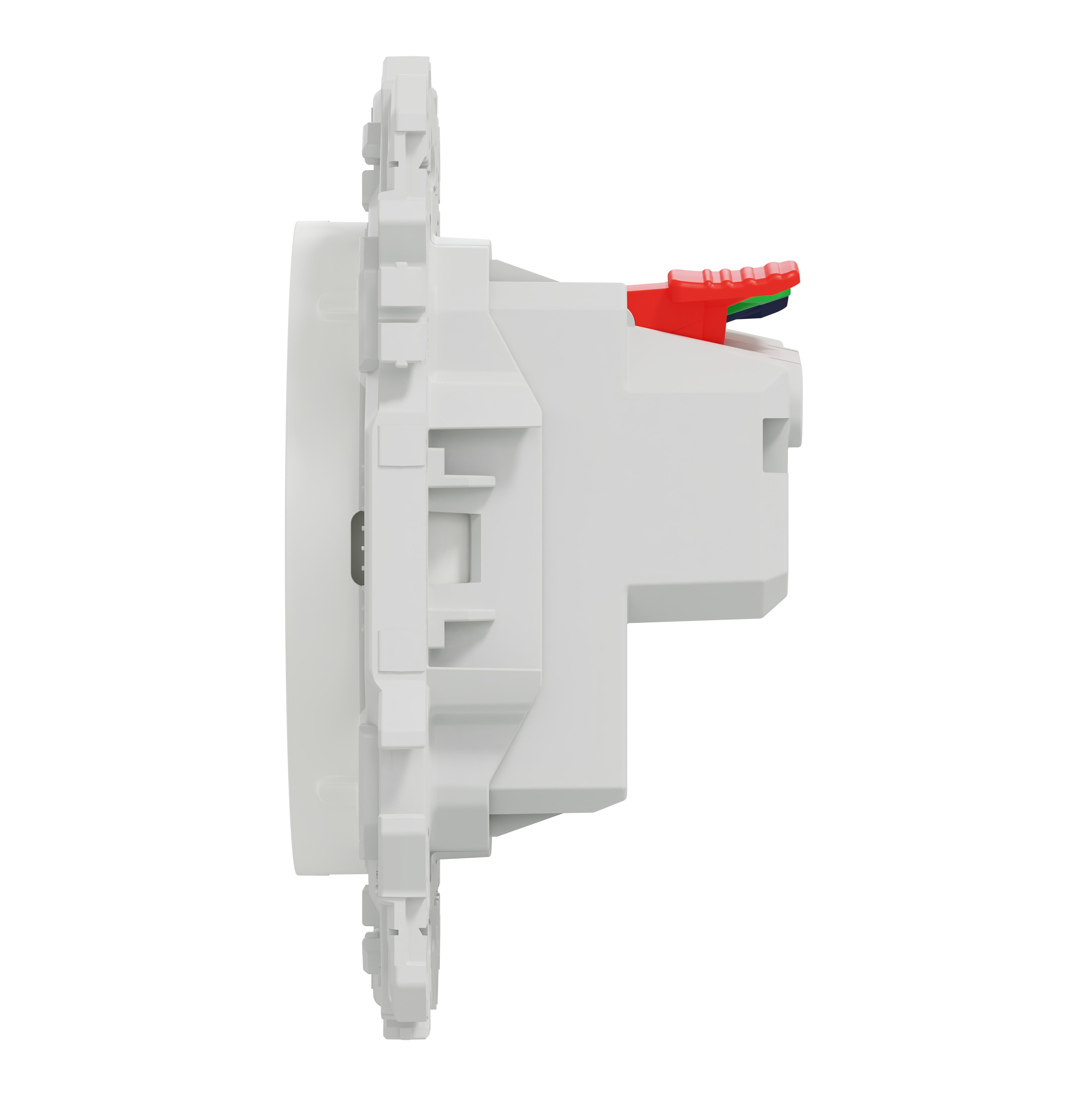 Lot de 10 prises affleurantes avec terre Odace, SCHNEIDER ELECTRIC, blanc - 7