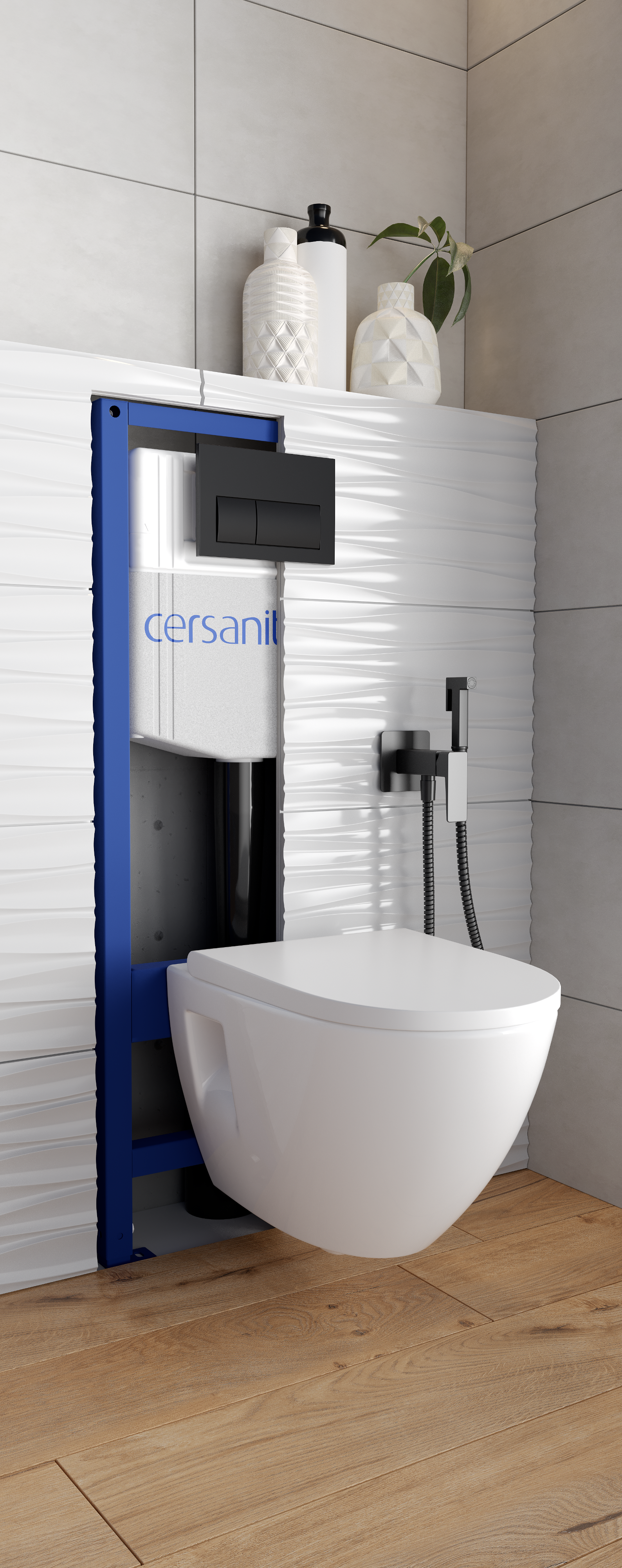 System podtynkowy bidetowy czarny Saxon Omnires - 2