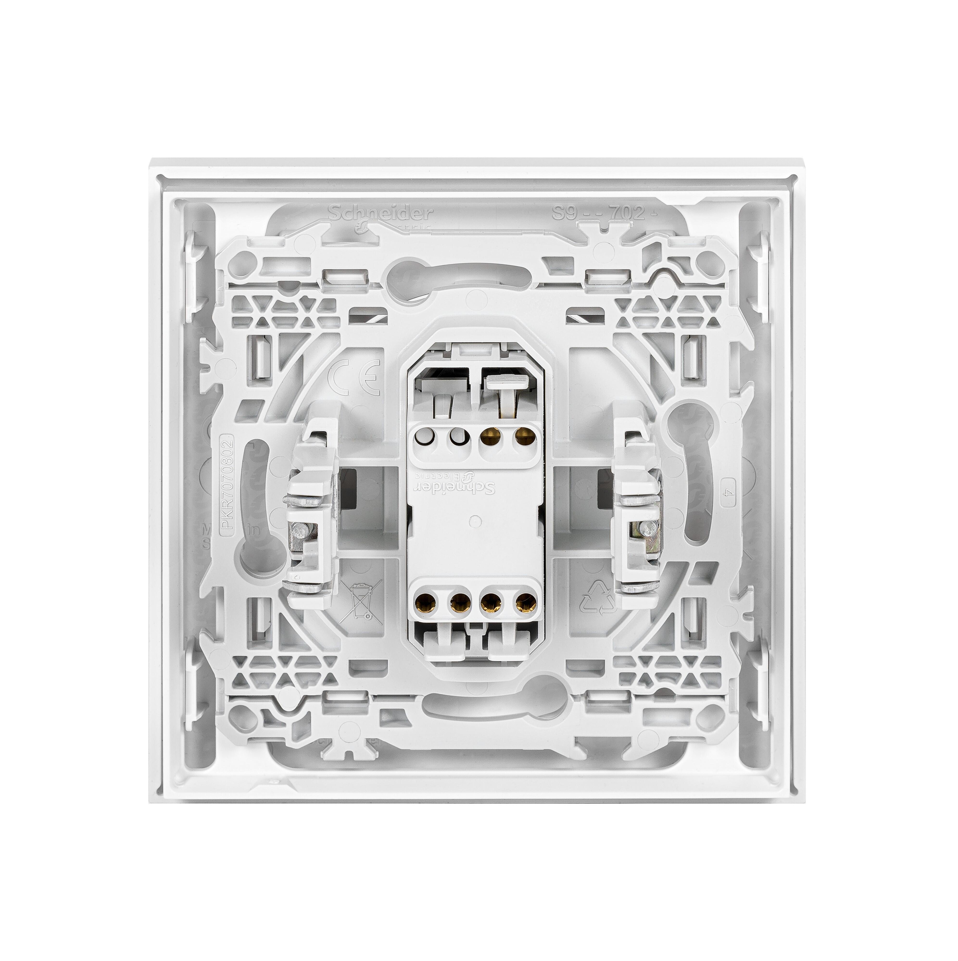 Lot 5 interrupteurs va-et-vient/pouss. complet Odace, SCHNEIDER ELECTRIC , blanc - 4