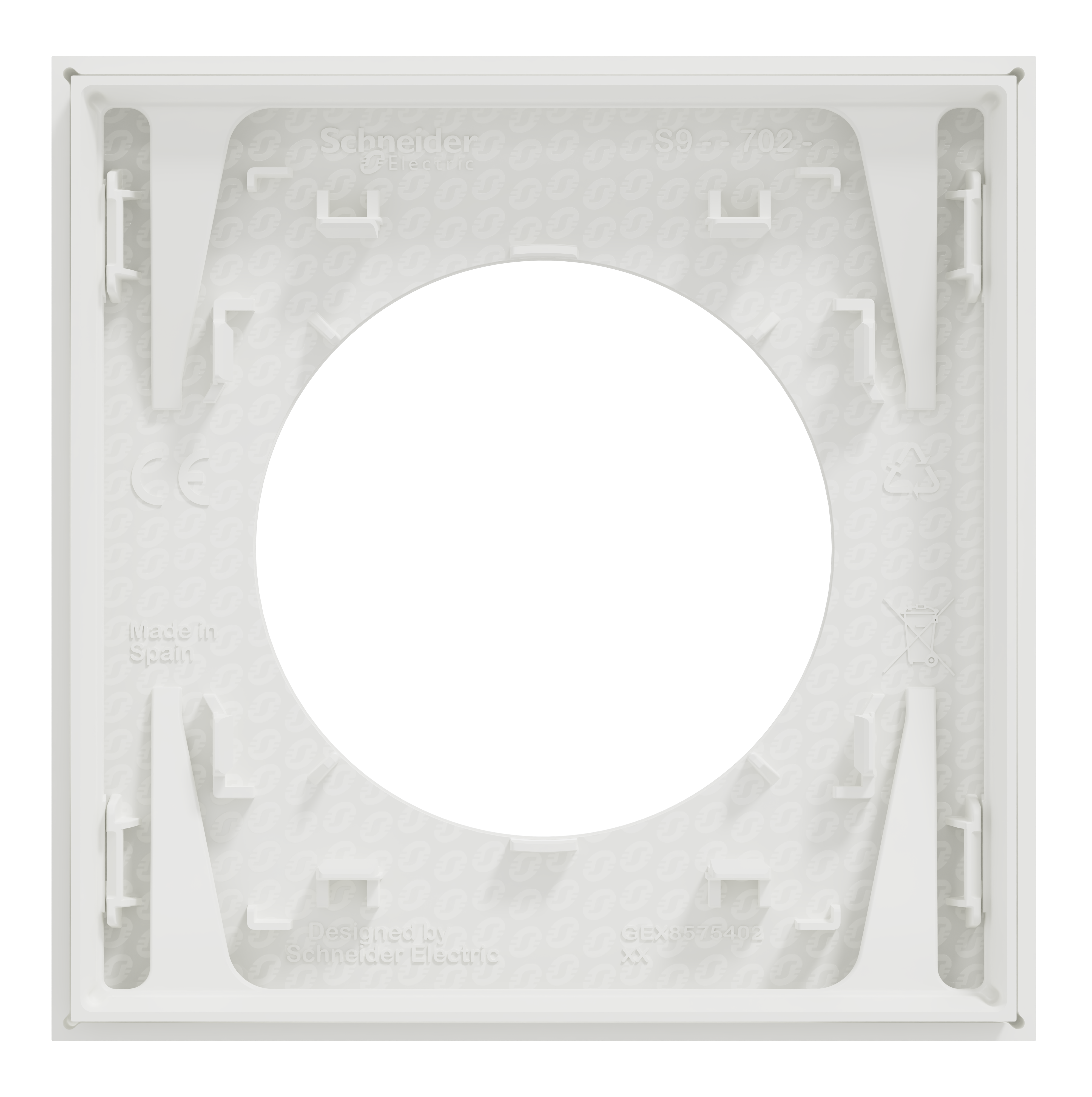 Lot de 20 plaques simple Odace, SCHNEIDER ELECTRIC, blanc - 6