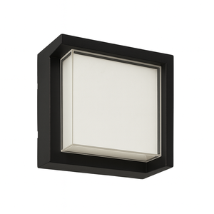 Planetitaly Lampada a parete Applique Cubo LED IP65 per interno/esterno 12W Regolabile 1000 lumen Moderno Alluminio (Nero, Luce Naturale 4000K
