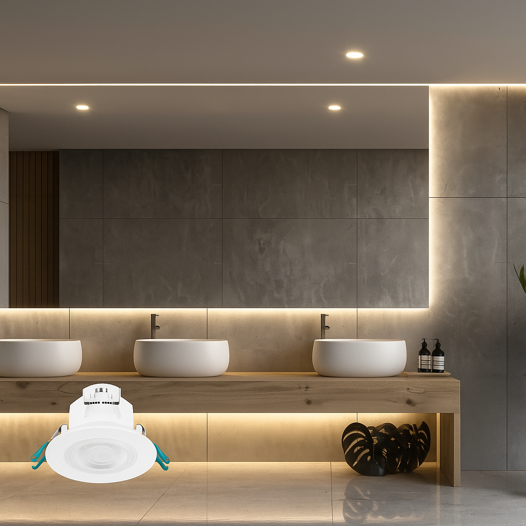 6 spots LED encastrés salle de bain Sylspot IP65, blanc neutre, blanc Sylvania - 6