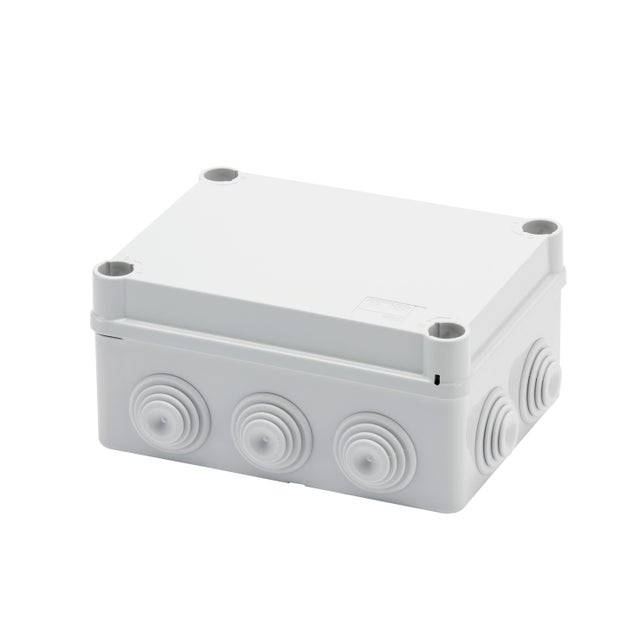 CAJA DE REGISTRO ELÉCTRICO ESTANCA 150X110X70MM PARA SUPERFICIE DE EXTERIOR CON TAPA DE TORNILLO