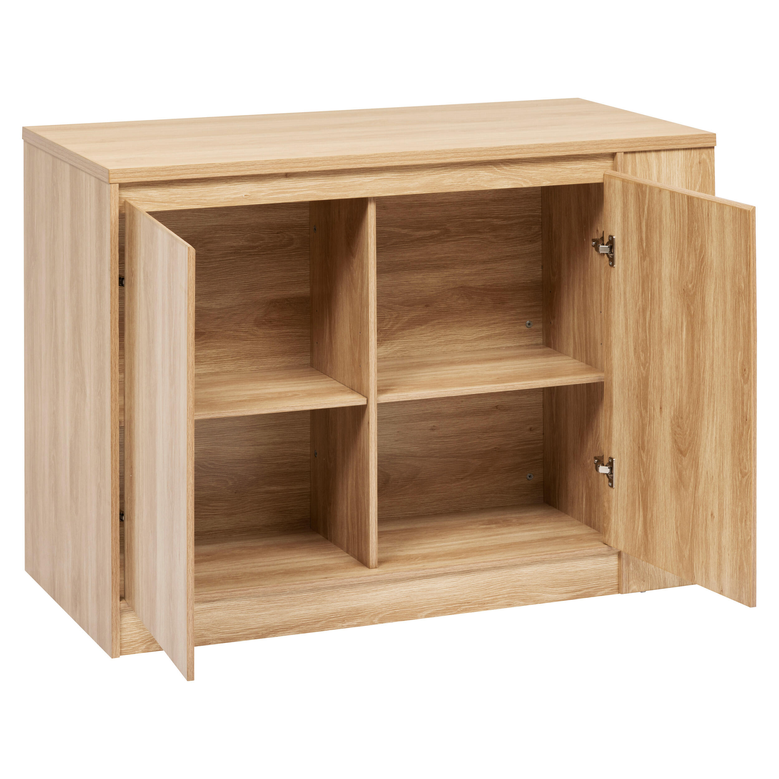 Ilot central de cuisine 2 portes 6 niches en bois Abana H.90 X L.120cm - 4