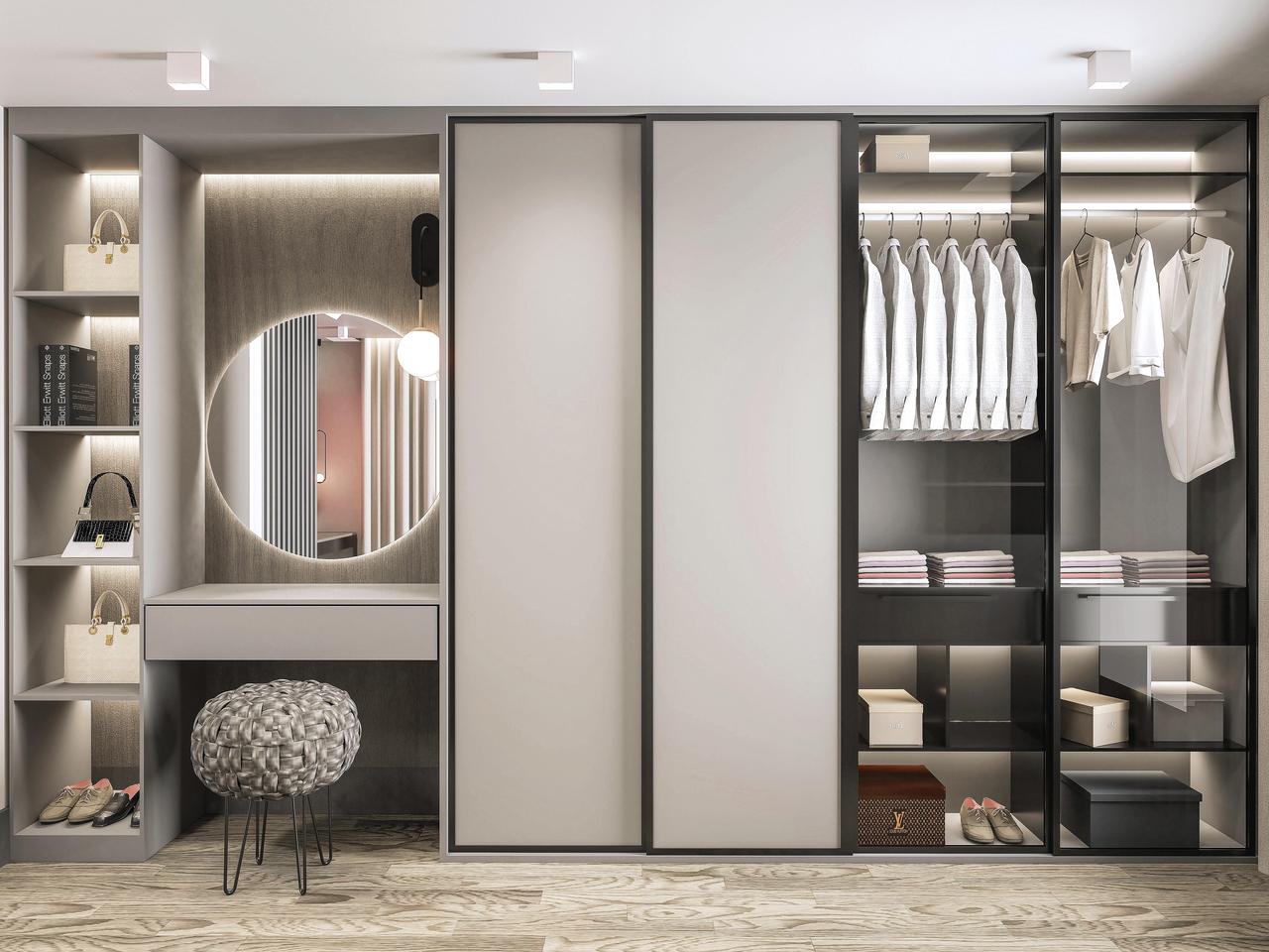 Diapositive Armario con puerta corredera blanca vt5