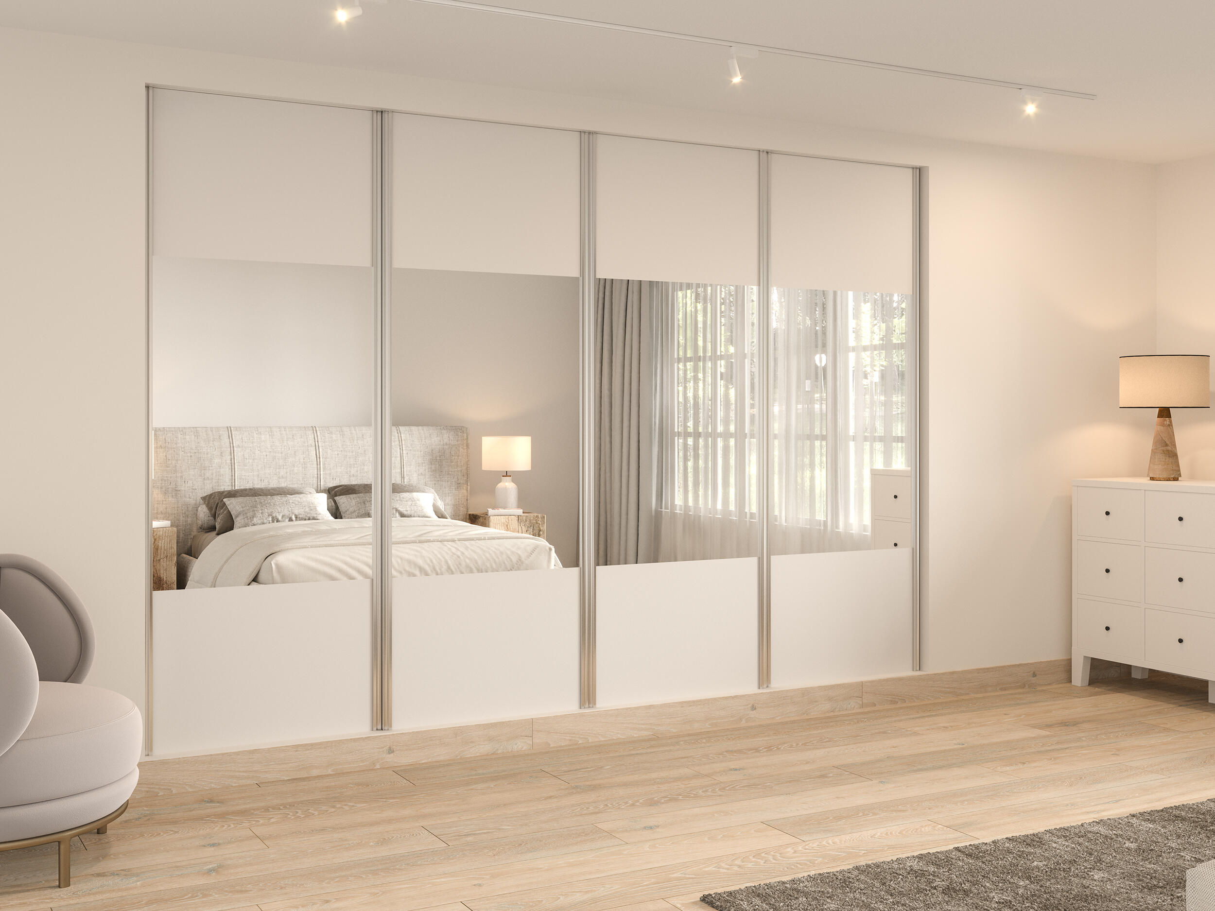 VIDRIO ESPEJO PUERTA  ARMARIO 4 MM 57,7 X 77,4 CM - 2