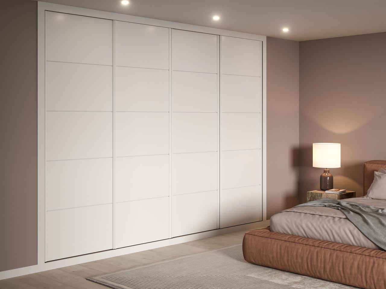 Diapositive Armario con puerta corredera blanca