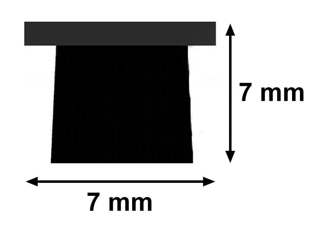Burlete para ventanas BURCASA adhesivo en color negro, 7 mm de anchura x 6 m de longitud. Impide el paso del agua. Perfil junta universal. Recortable. Tipo de instalación encolado. - 4