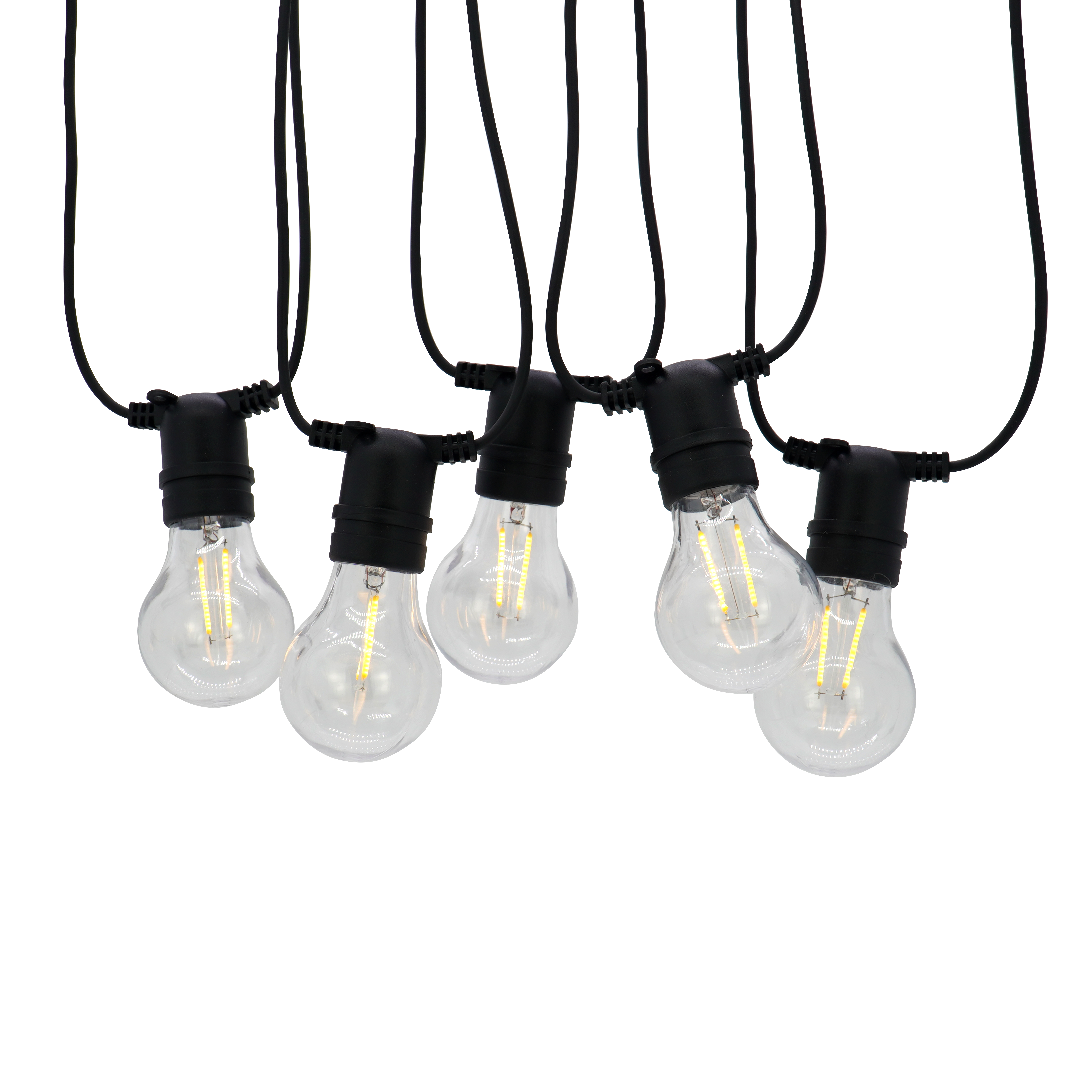 Grinalda solar 5 m 10 luzes 440 lúmens 2700 K IP44 exterior preto Inspire - 13
