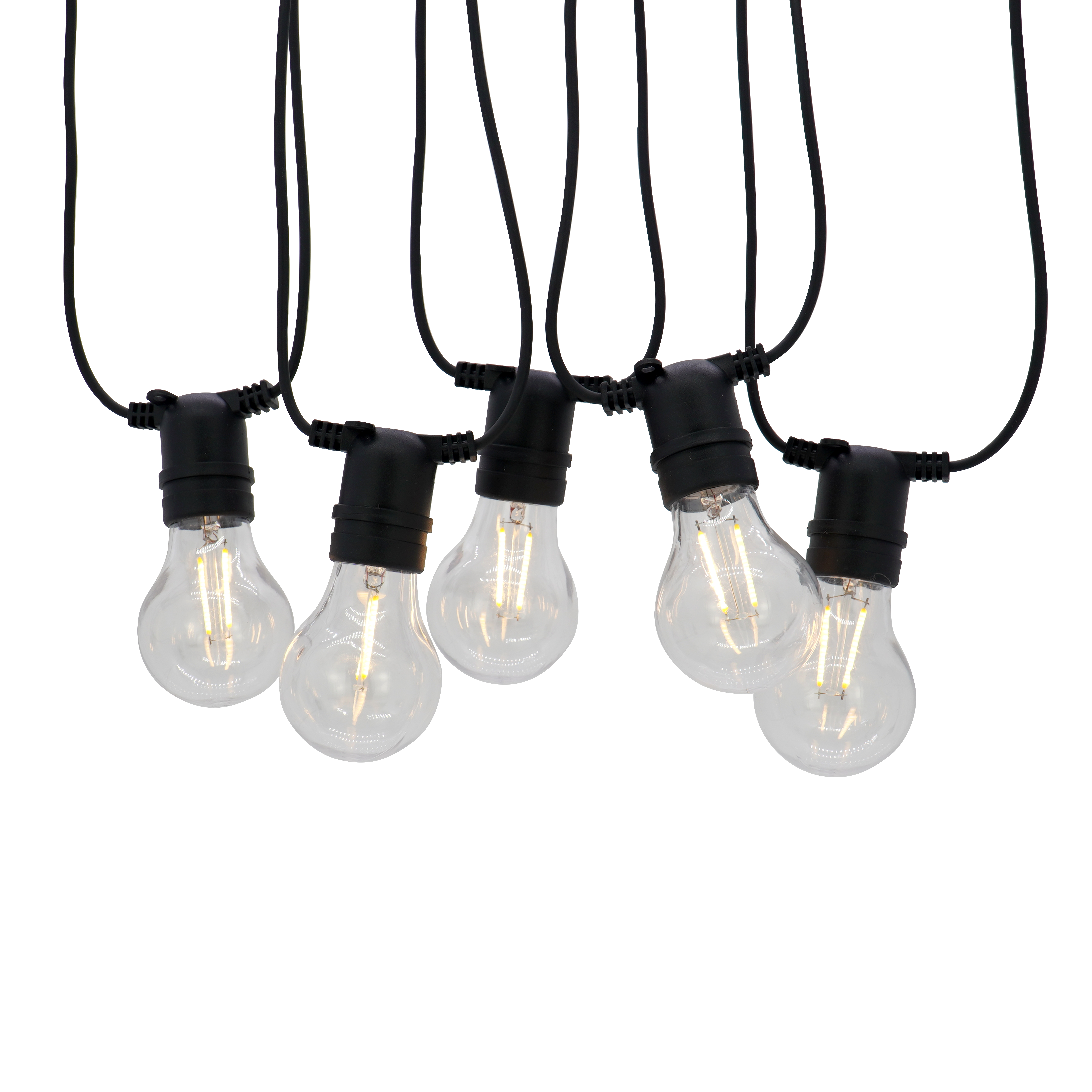 Grinalda solar 5 m 10 luzes 440 lúmens 2700 K IP44 exterior preto Inspire - 11
