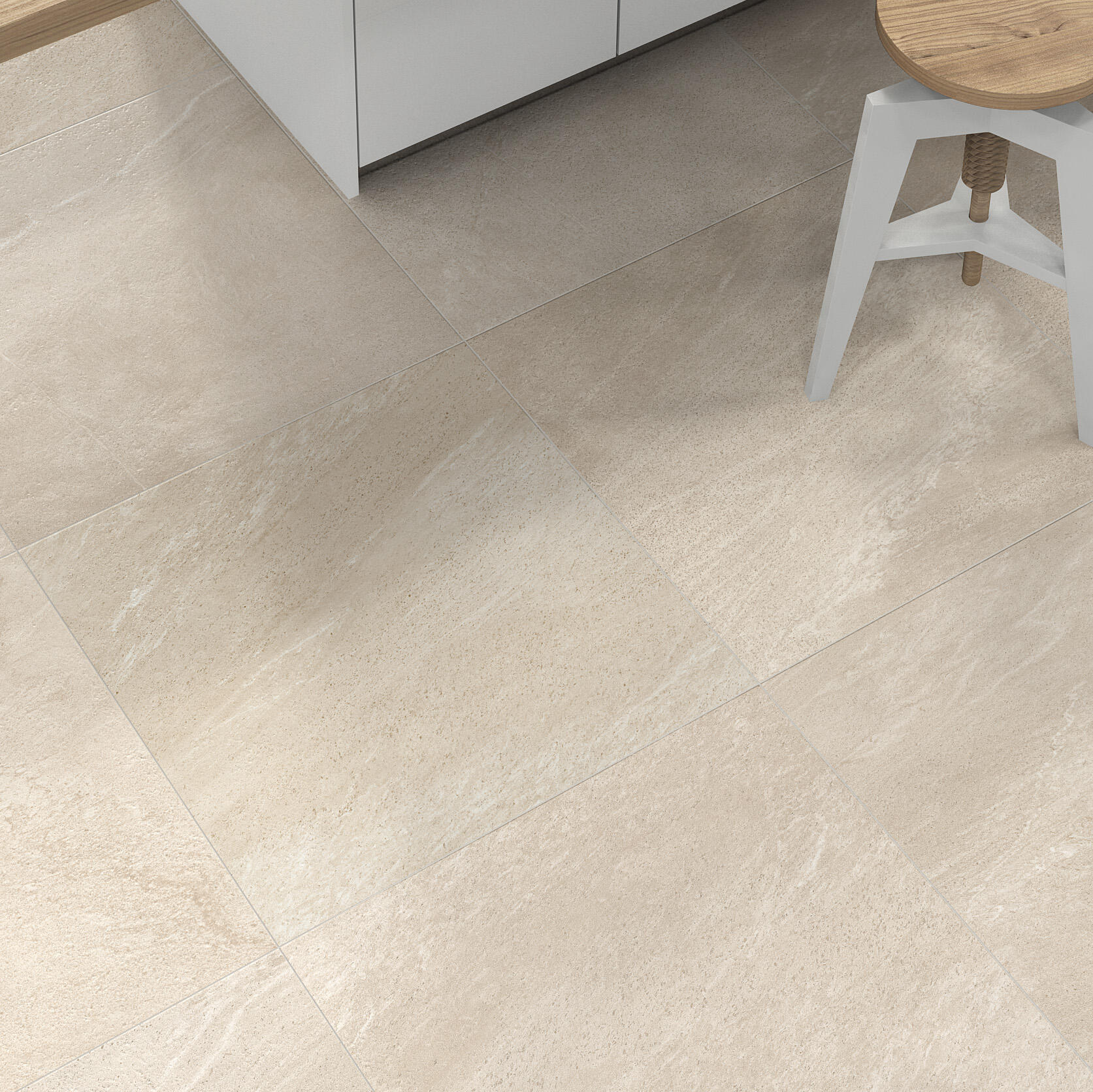 Carrelage sol intérieur effet pierre beige Milano l.60 x L.60 cm 1,08M2 - 10