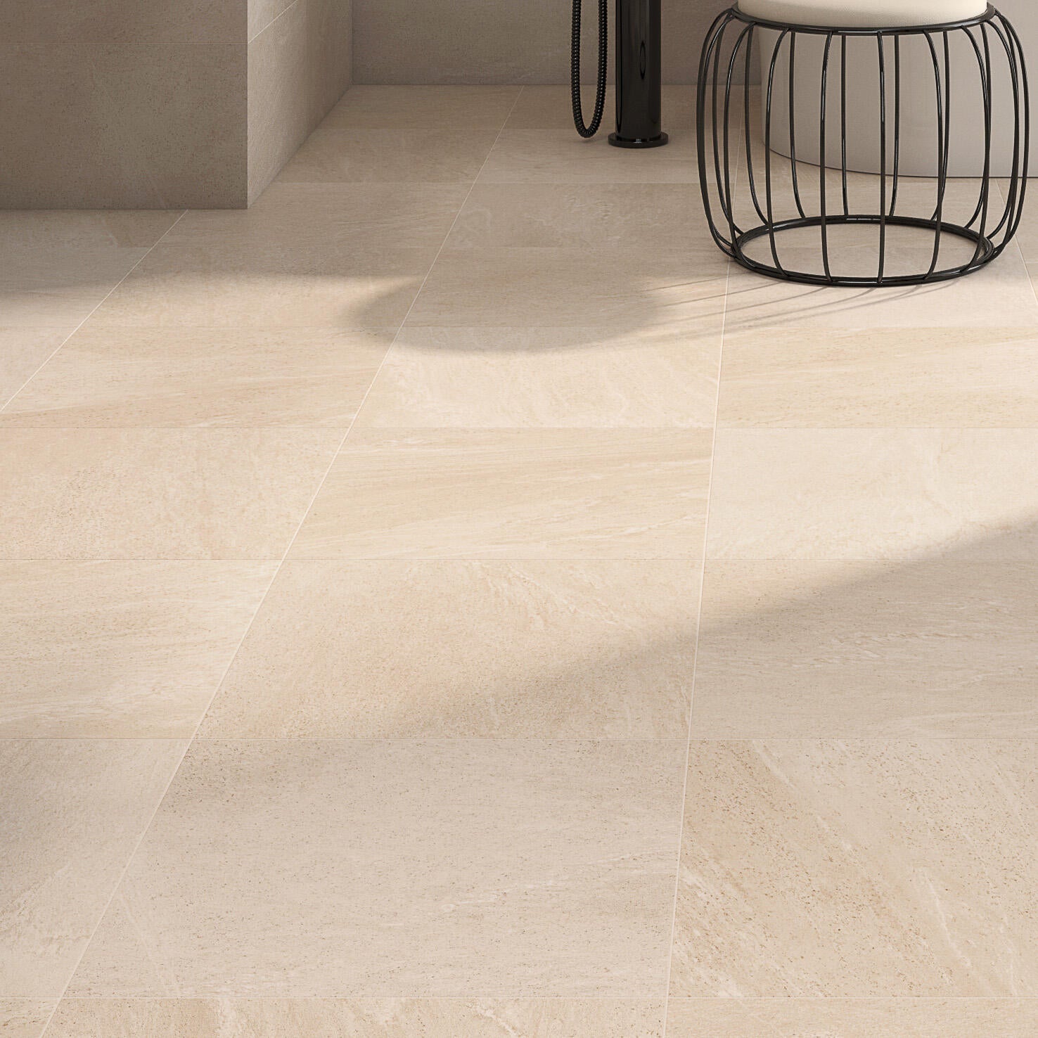 Carrelage sol intérieur effet pierre beige Milano l.60 x L.60 cm 1,08M2 - 8