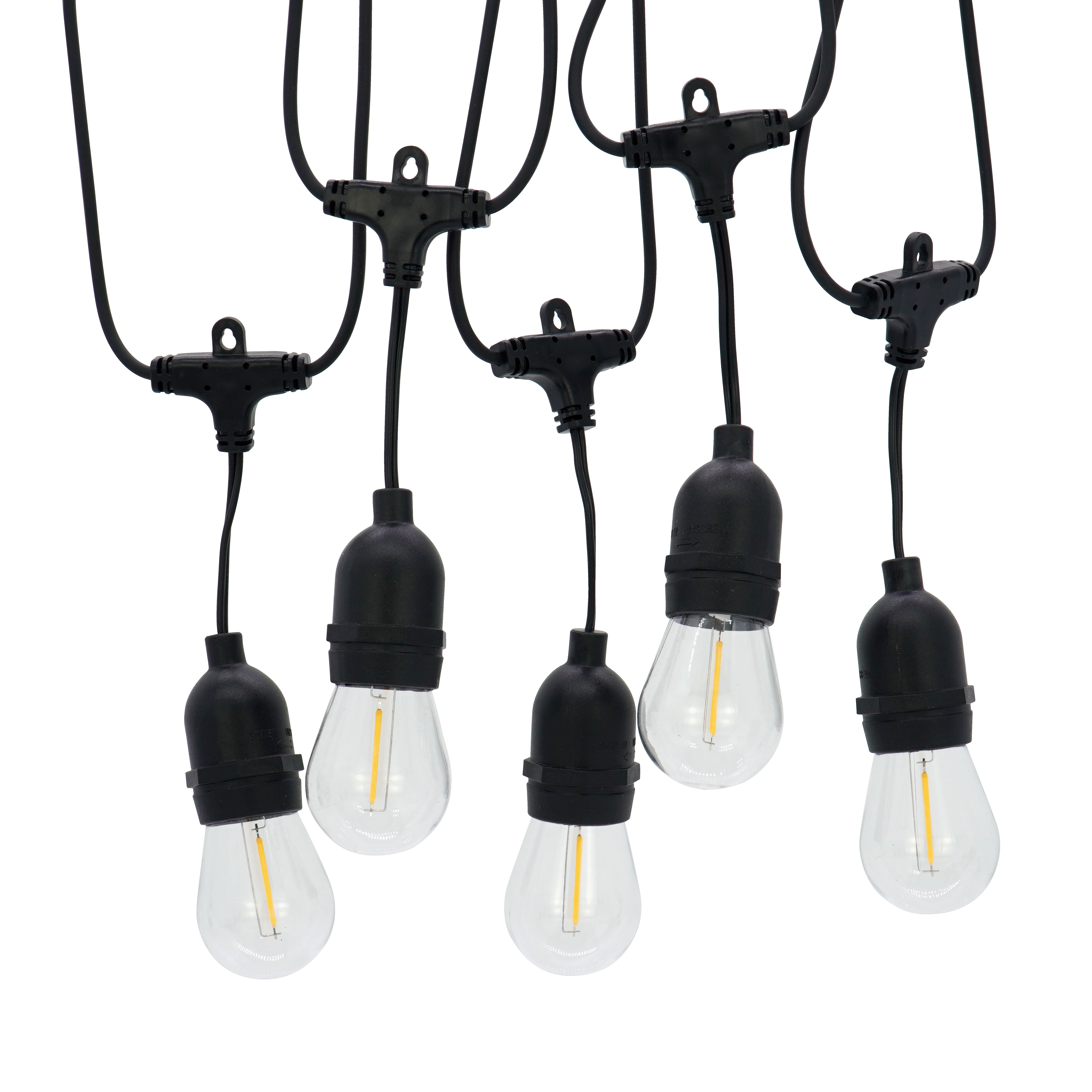 Girlanda Glen Clear czarna IP44 10 x LED Inspire