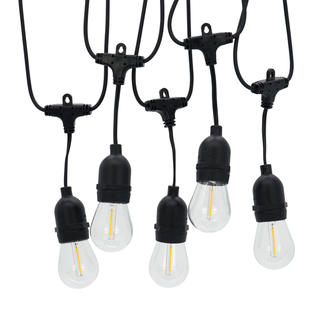Girlanda Glen Clear z pilotem LED 10x40 lm 6W barwa ciepła ściemnialna czarna IP44 Inspire