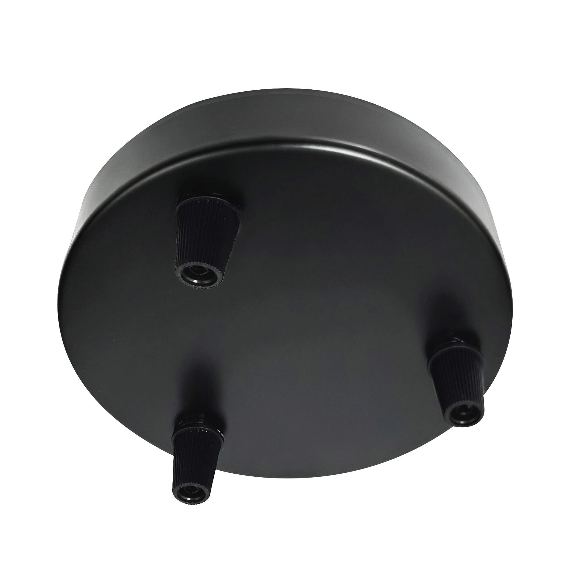 Pavillon métal rond noir pour 3 câbles D.120mm - 3