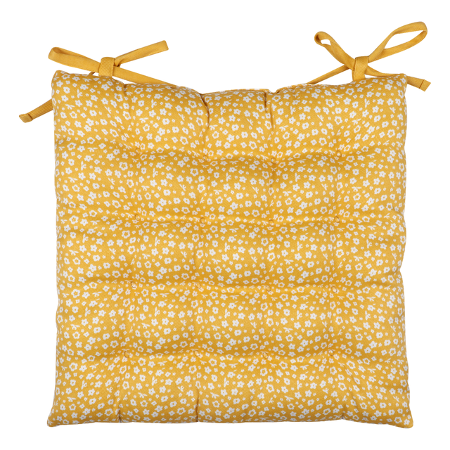 Almofada para cadeira amarela 40x40 cm Inspire Joy