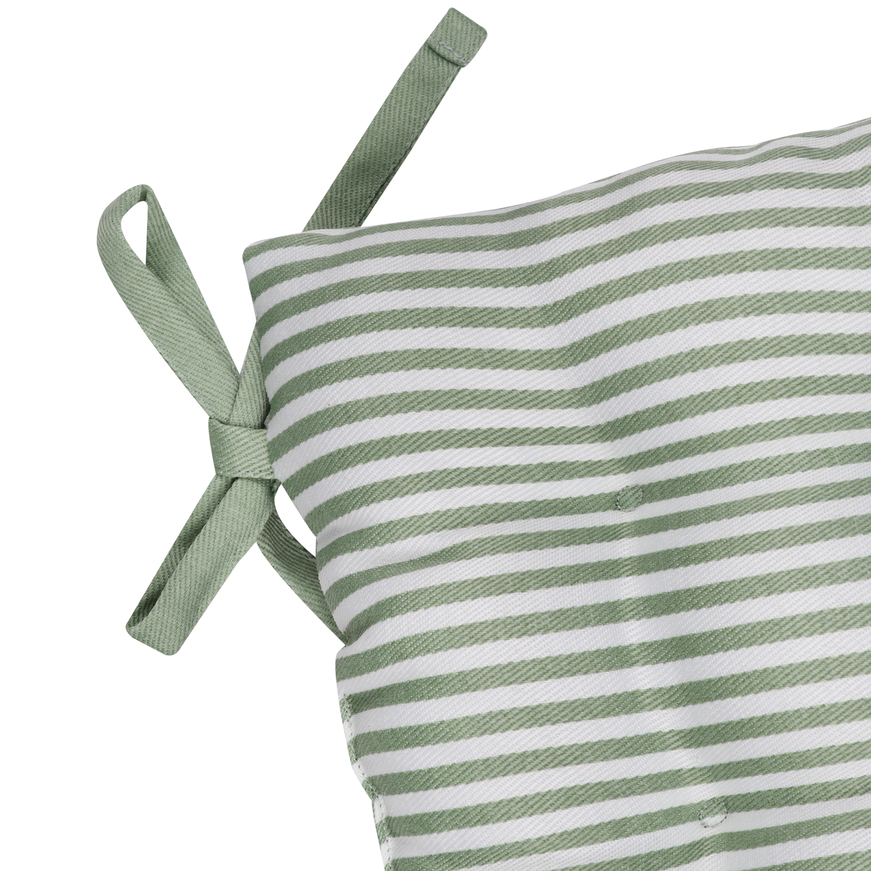 Cojín de silla cuadrado Lunor algodón, poliéster rayas verde bali INSPIRE 40x40x5 cm - 6