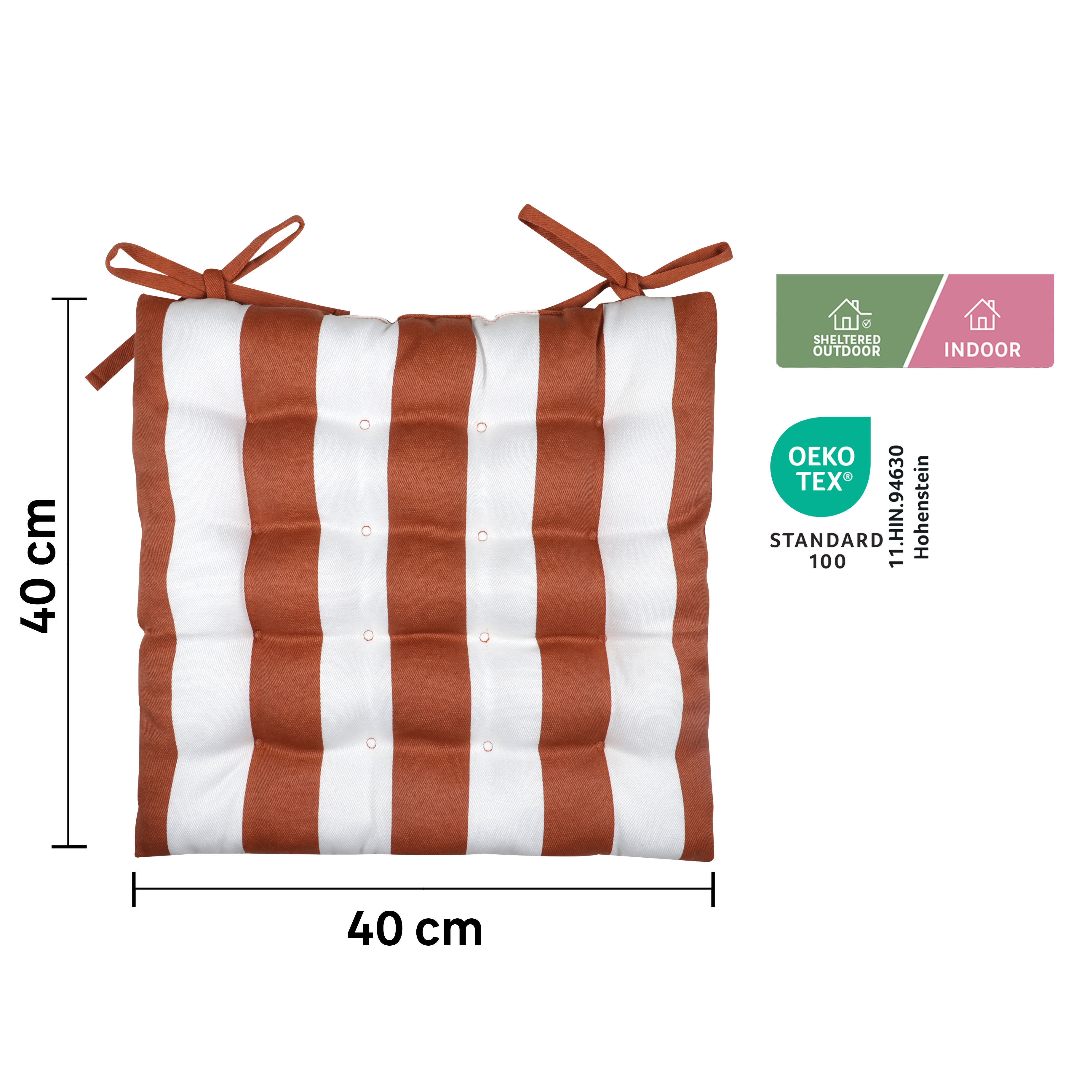 Almofada para cadeira rosa 40x40 cm Inspire Joy - 8