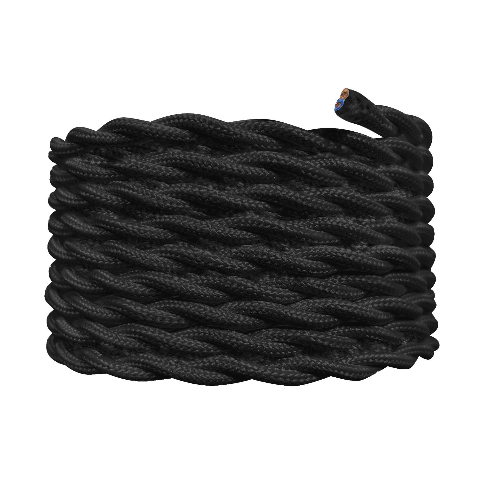 Câble torsade, TIBELEC noir, 3 m - 2