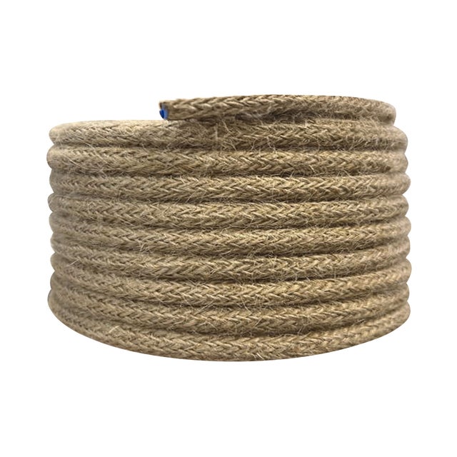 Câble tissu, TIBELEC beige, 3 m