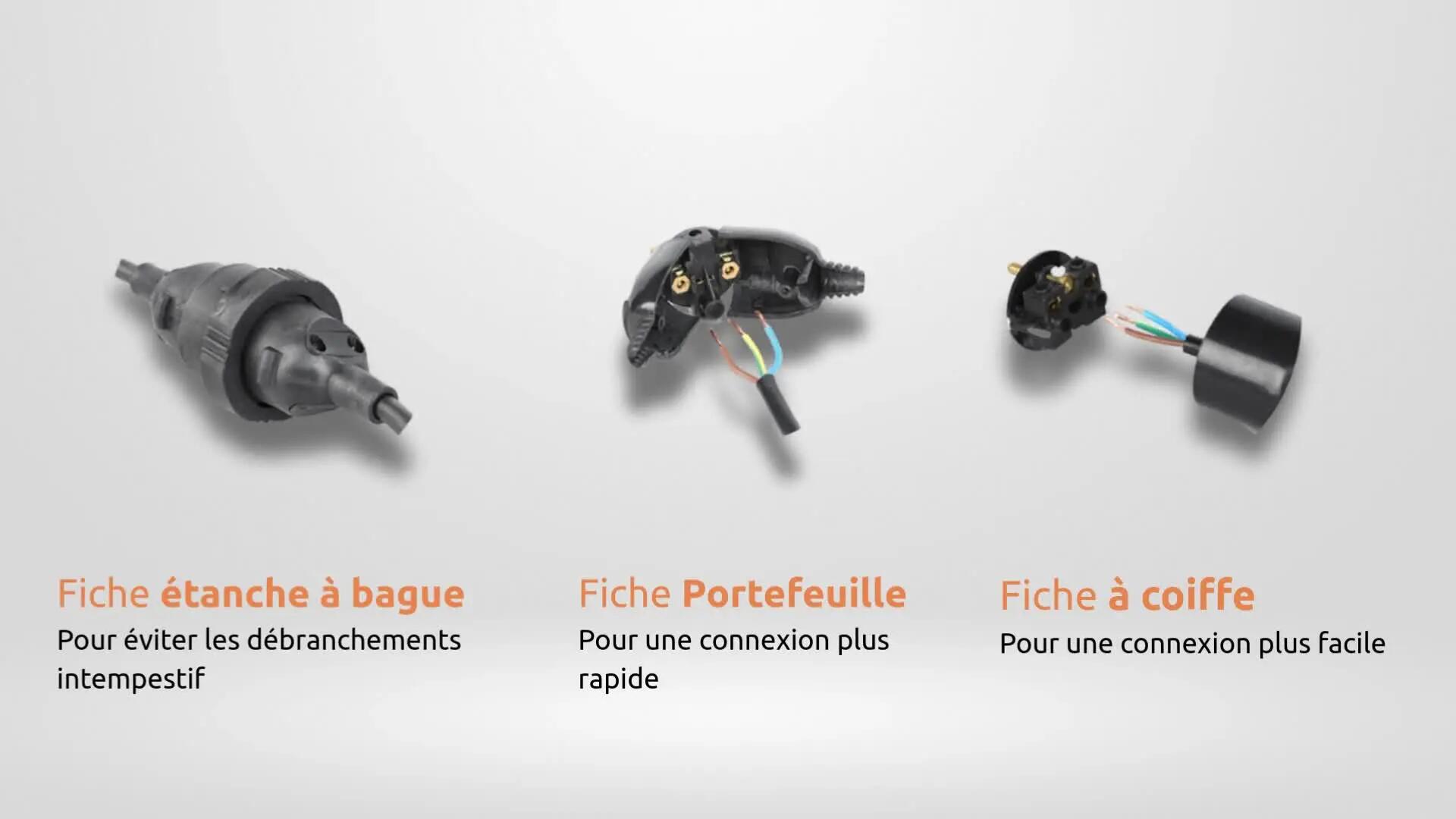 Fiche électrique mâle 2 pôles, 6 A, DEBFLEX - 3