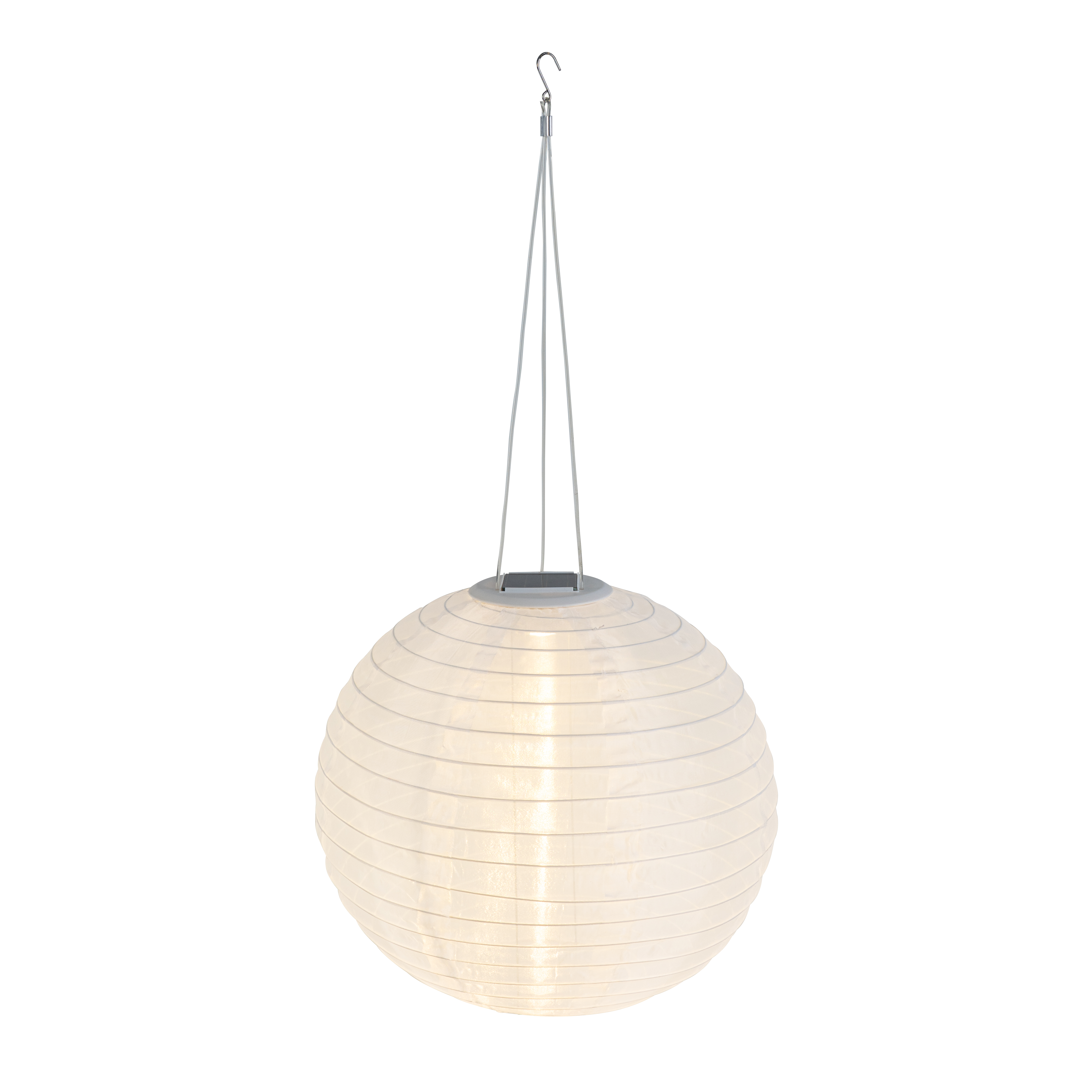 Suspension lanterne solaire décorative Diam. 30 cm, blanc chaud - 6