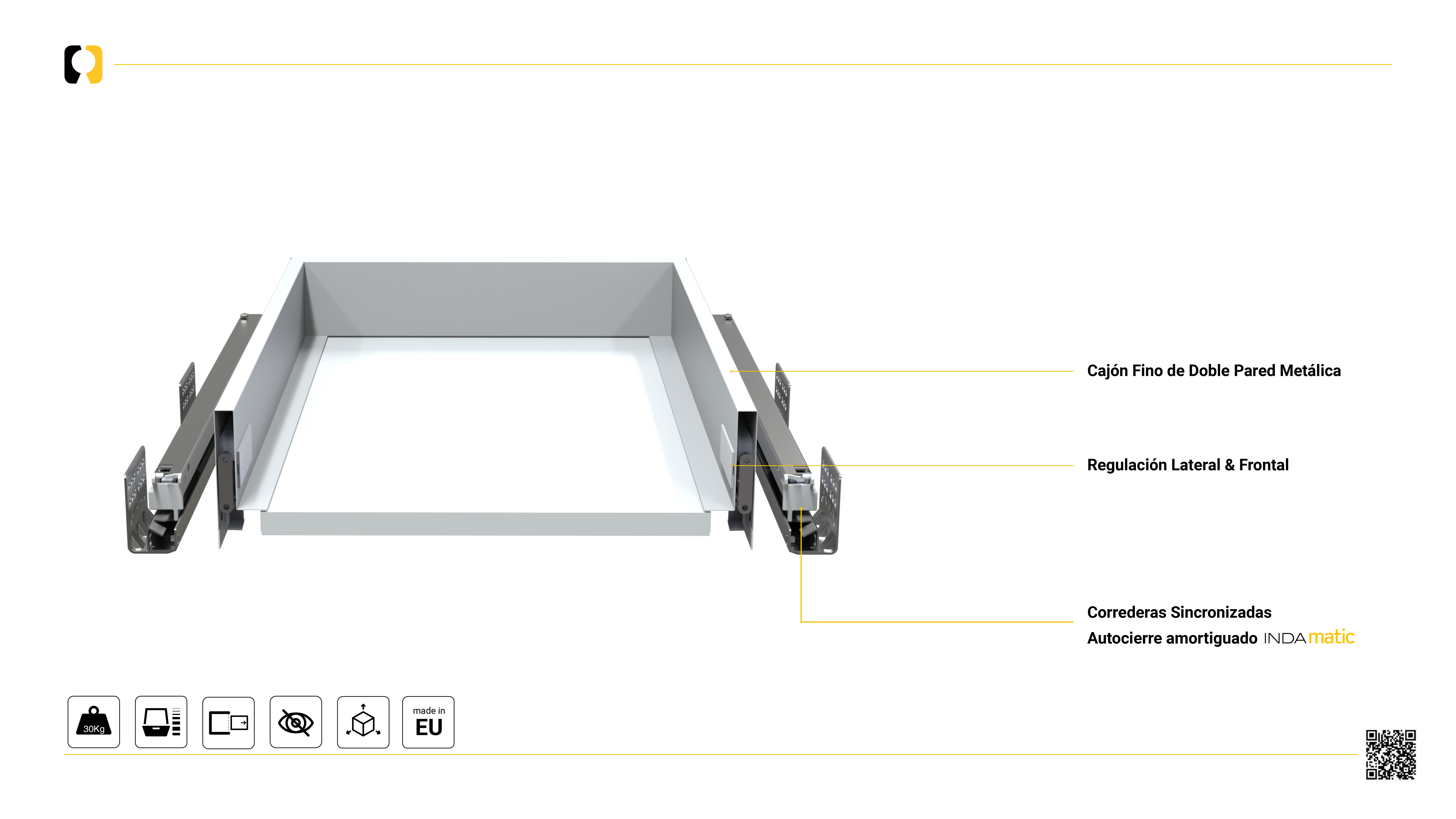 KIT INTERIOR CAJÓN AUTOCIERRE 40 CM - 2