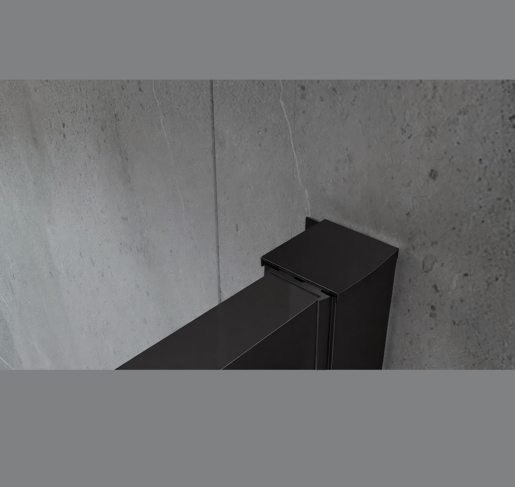 MAMPARA DE DUCHA RECTANGULAR CORREDERA LEXIE 70X90CM NEGRO - 4