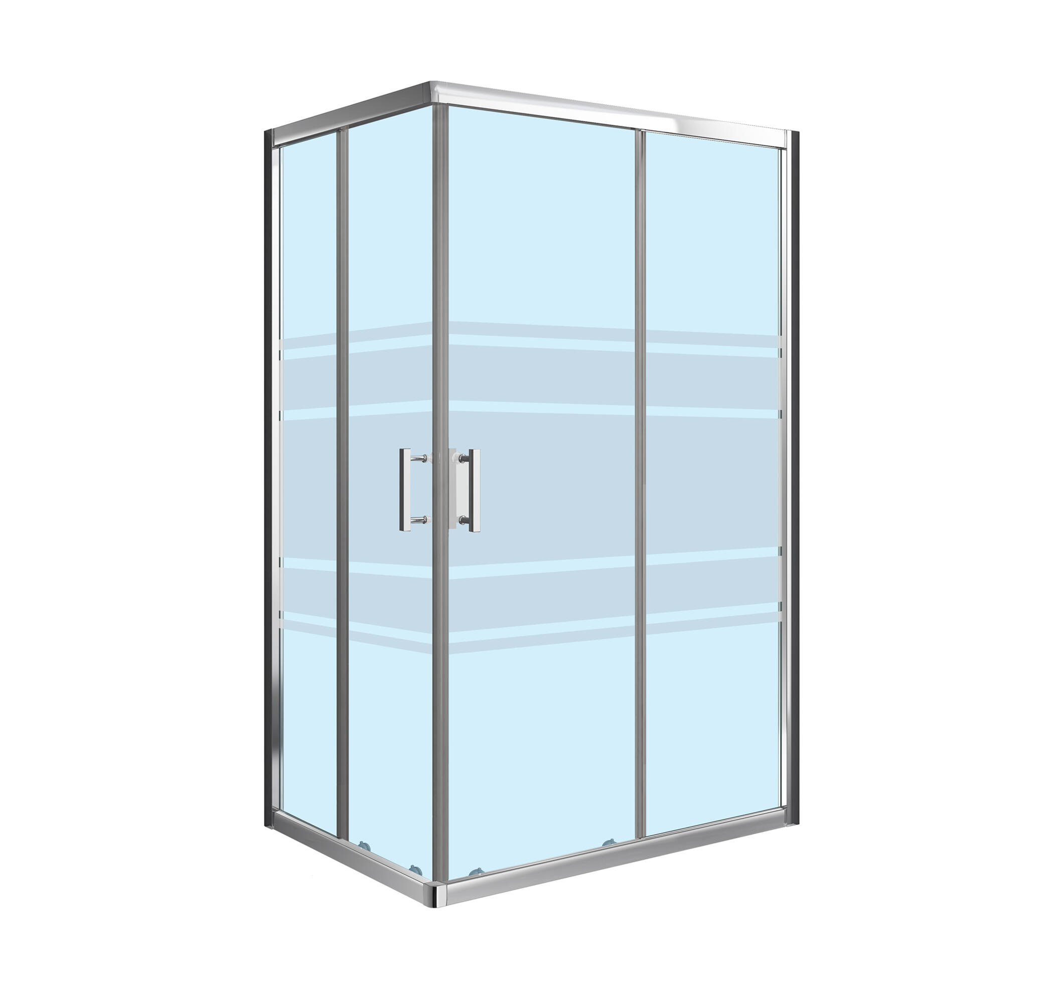 CABINE DE DUCHE RETANGULAR LEXIE 70X100CM CROMADO - 2