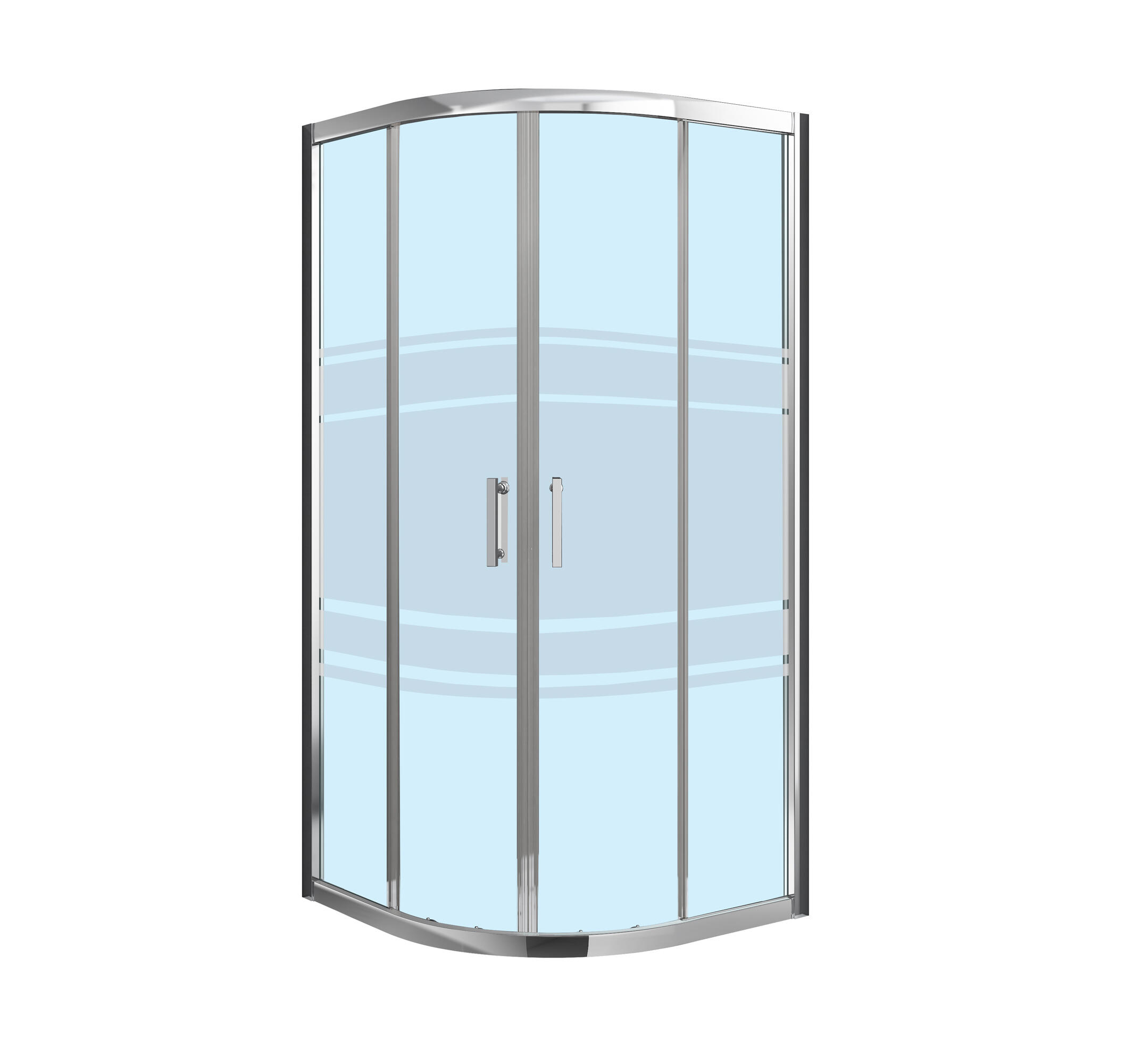 CABINE DE DUCHE 1/4 CÍRCULO LEXIE 80x80CM CROMADO - 2