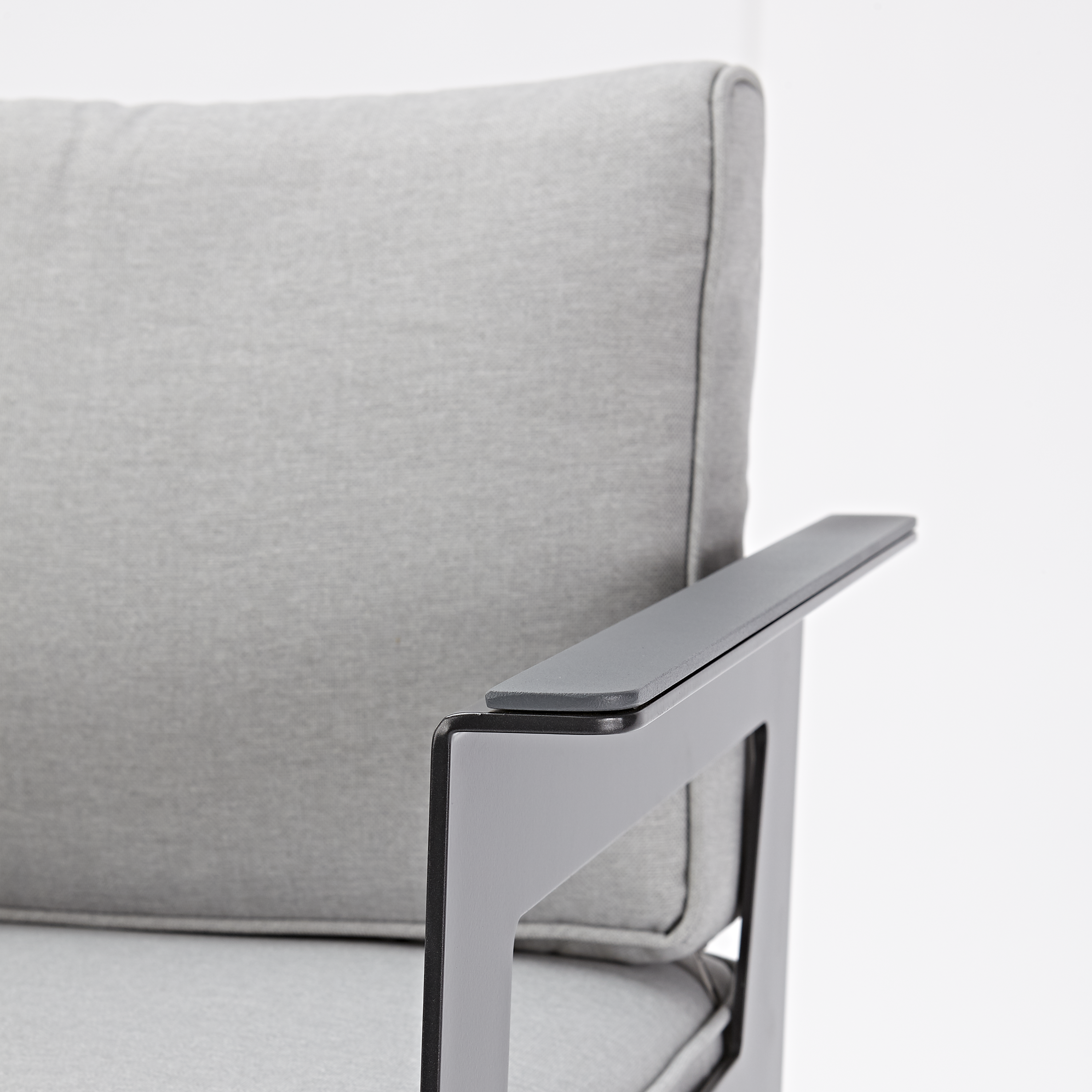 Salotto da giardino per 7 persone antracite Odyssea NATERIAL con cuscini in poliestere grigio - 24