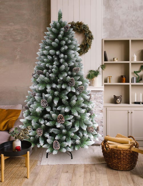 Nataland Albero di Natale Artificiale Verde Slim Modello Avert Altezza 210 Cm, Abete Super Folto con Effetto Realistico e Rami Con Aghi Anticaduta Nataland Albero di Natale Artificiale Verde Slim Modello Avert Altezza 210 Cm, Abete Super Folto con Effetto Realistico e Rami Con Aghi Anticaduta