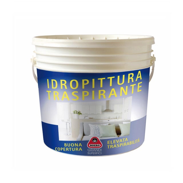 Pittura per interni traspirante, BOERO Traspirante bianco opaco, 4 L