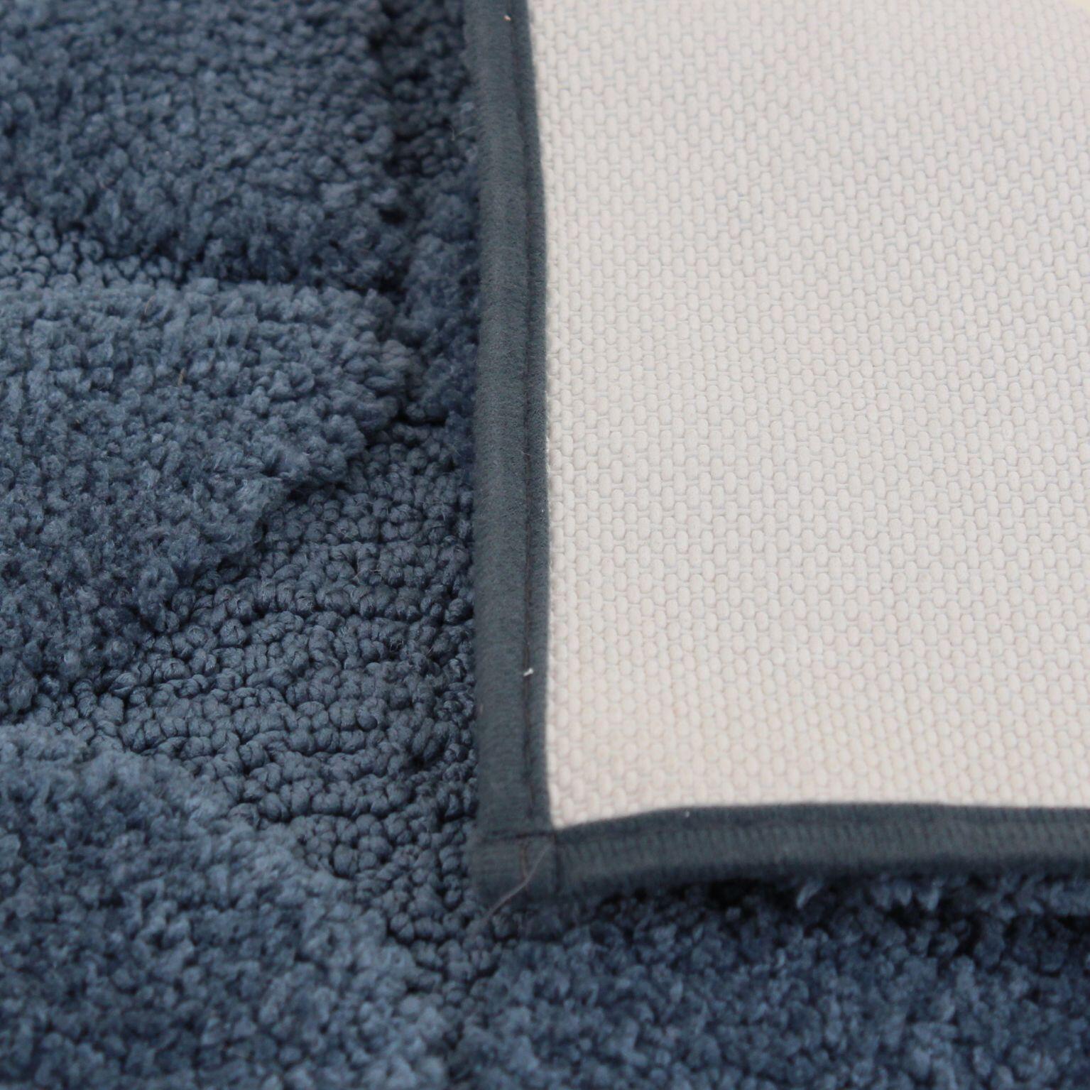 Tapis de bain l.50 x L.80 cm gris Galet - 3