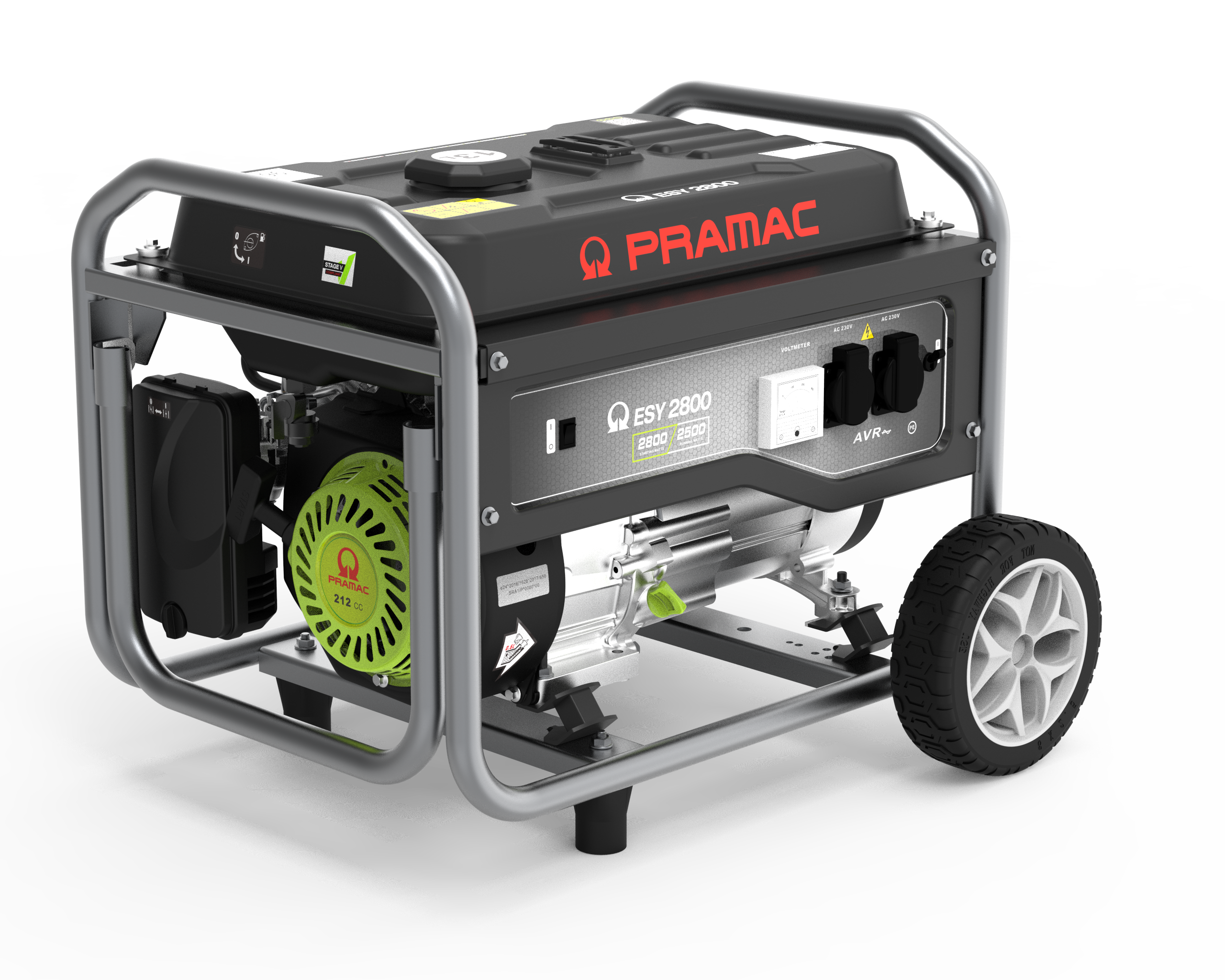 Gerador a gasolina 2800 W / 2500 W Pramac ESY 2800 Recoil - 4