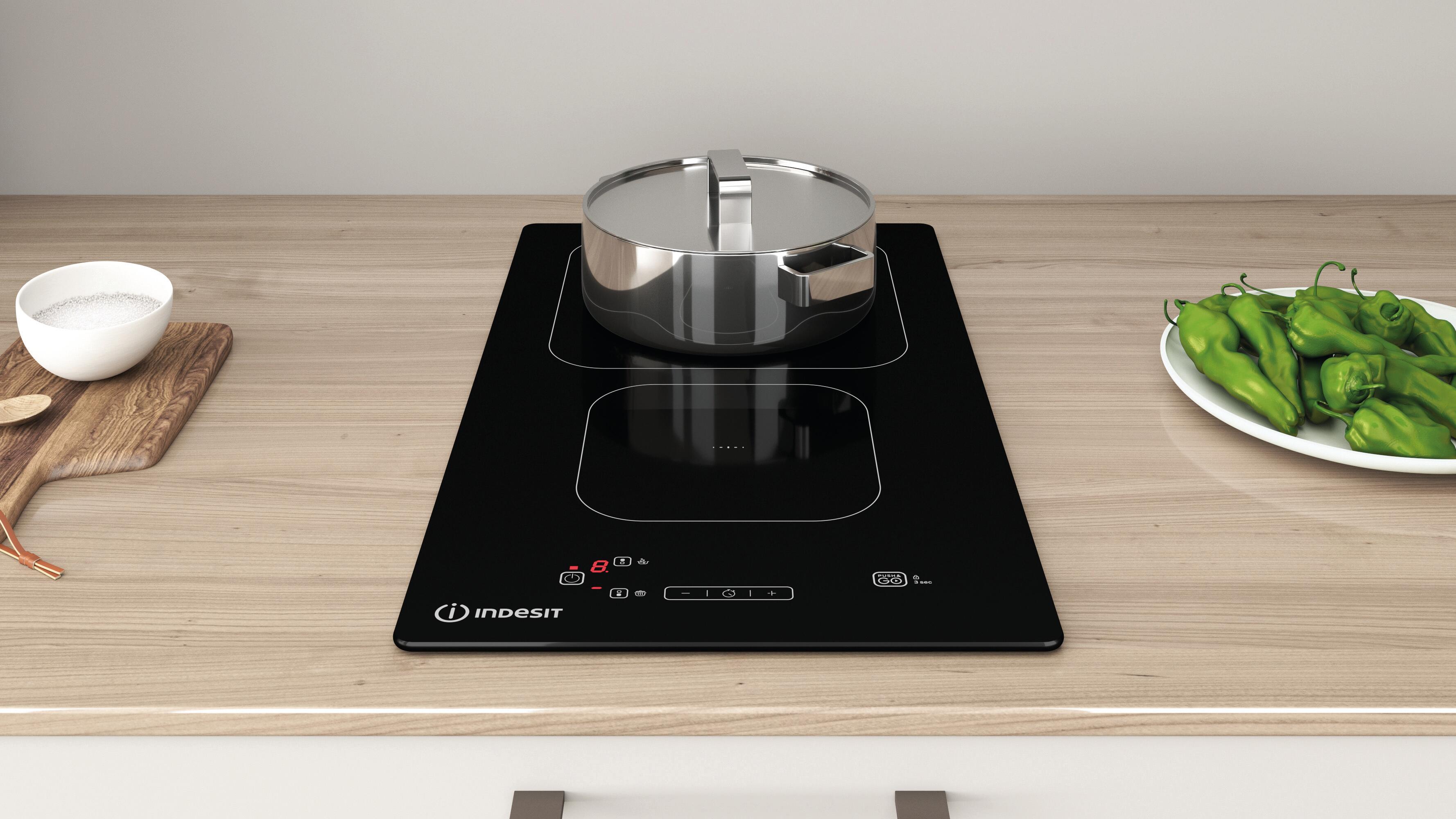 Piano cottura a induzione 2 zone IS19Q30NE HOB ID INDESIT nero - 7