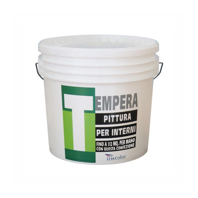Pittura per interni a base acqua IRIS COLOR tempera bianco opaco 4 L