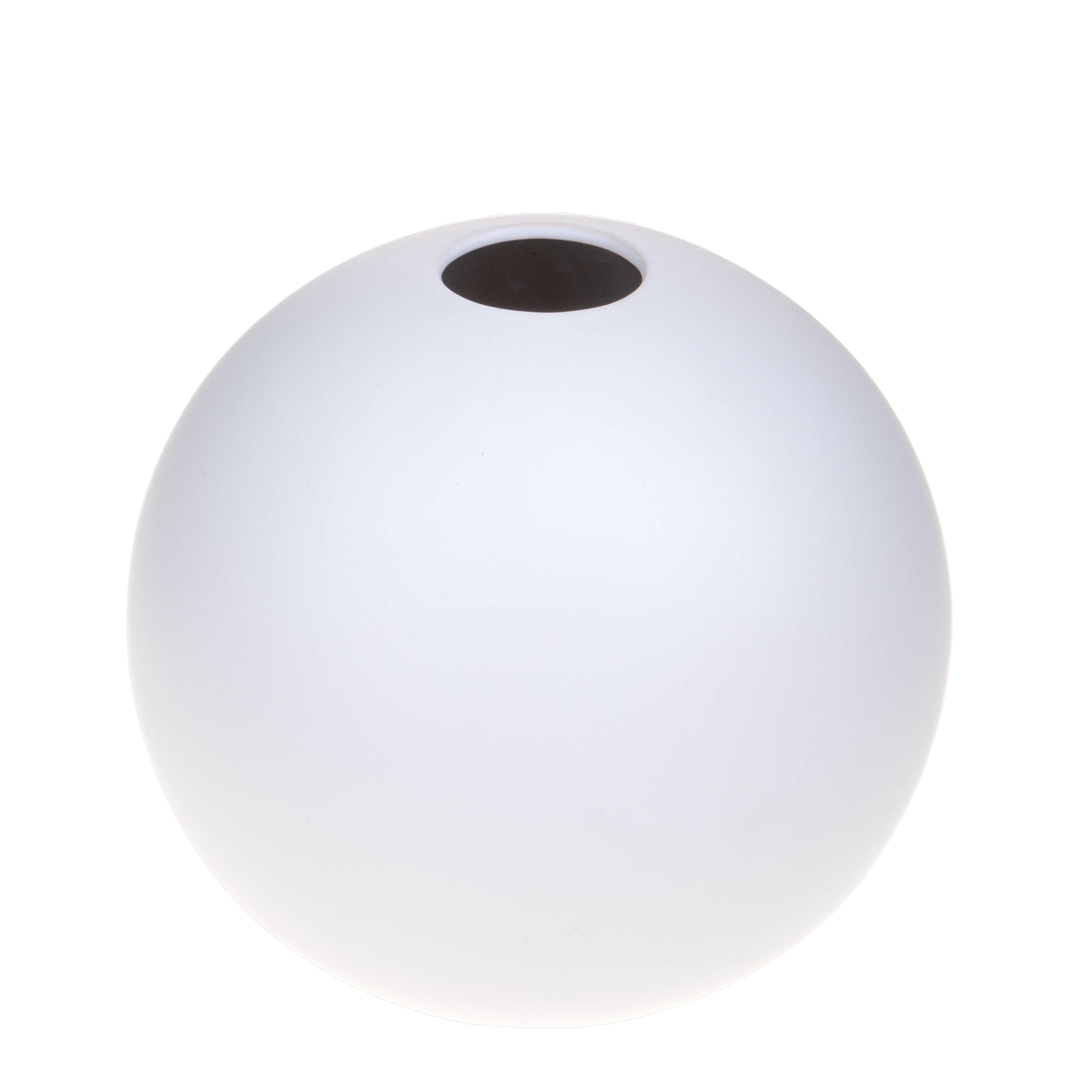 Vaso Decorativo Sfera In Ceramica Bianca – Design Moderno, Altezza 32 Cm – Per Fiori E Arredamento