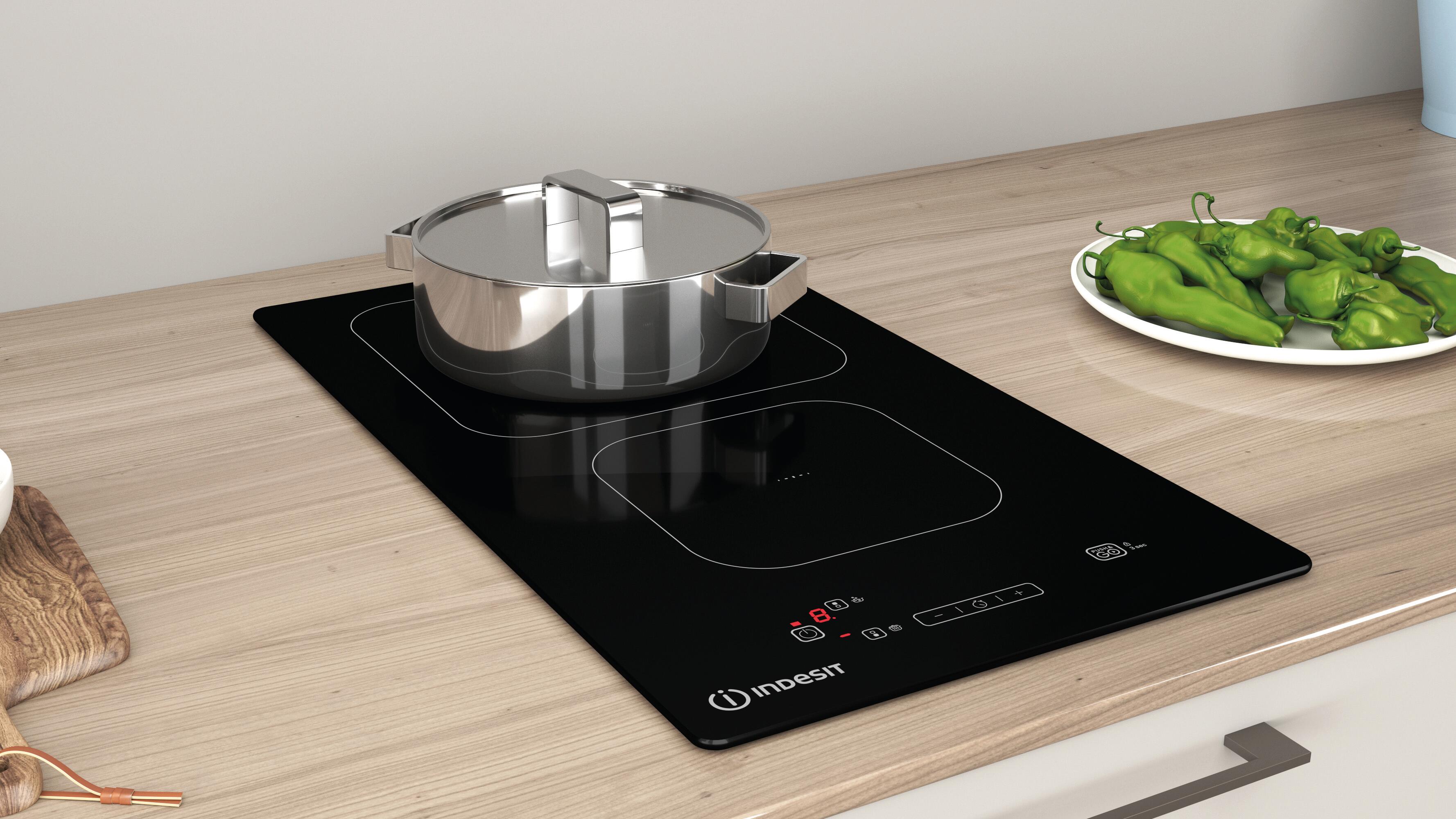 Piano cottura a induzione 2 zone IS19Q30NE HOB ID INDESIT nero - 2