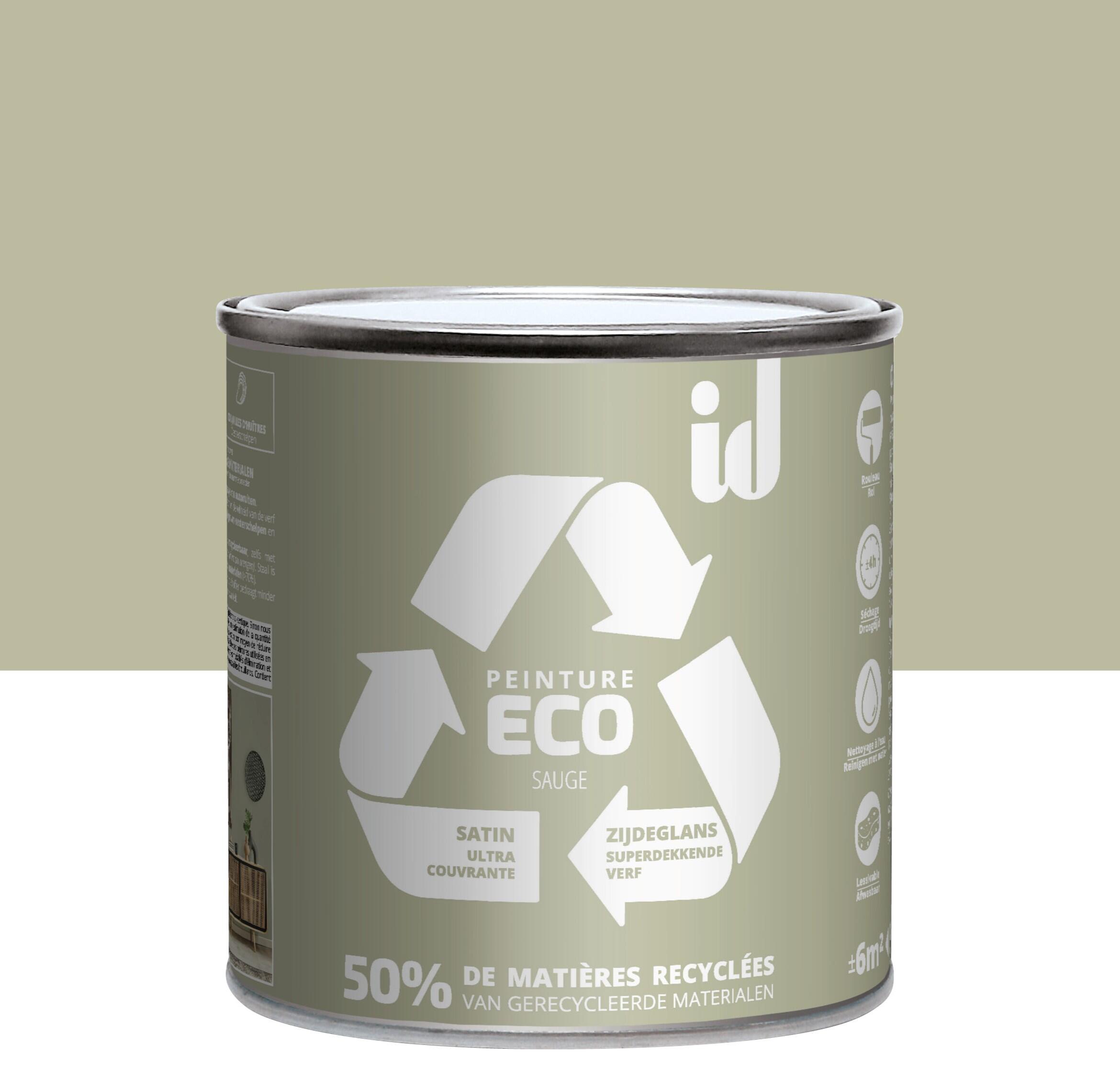 Peinture mur et plafond sauge blanche velours PURE & PAINT , 0.5L