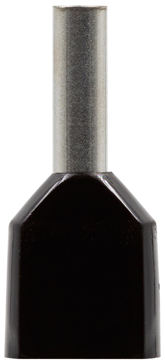 PUNTERA HUECA DOBLE NEGRA 2X1.5/8MM 100UDS