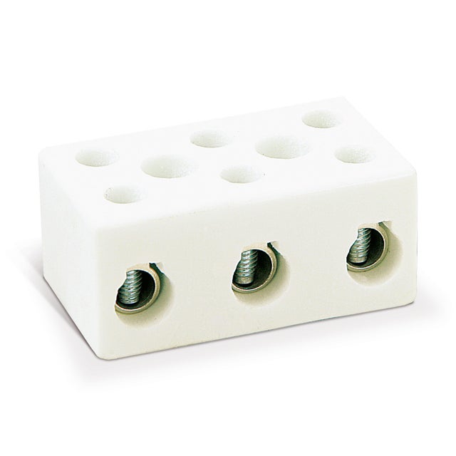 REGLETA DE CONEXION CERAMICA 3 POLOS 4MM