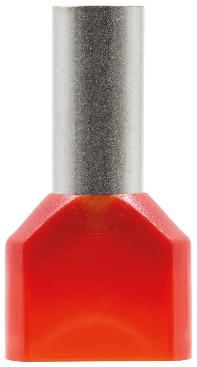PUNTERA HUECA DOBLE ROJA 2X10/14MM 50UDS