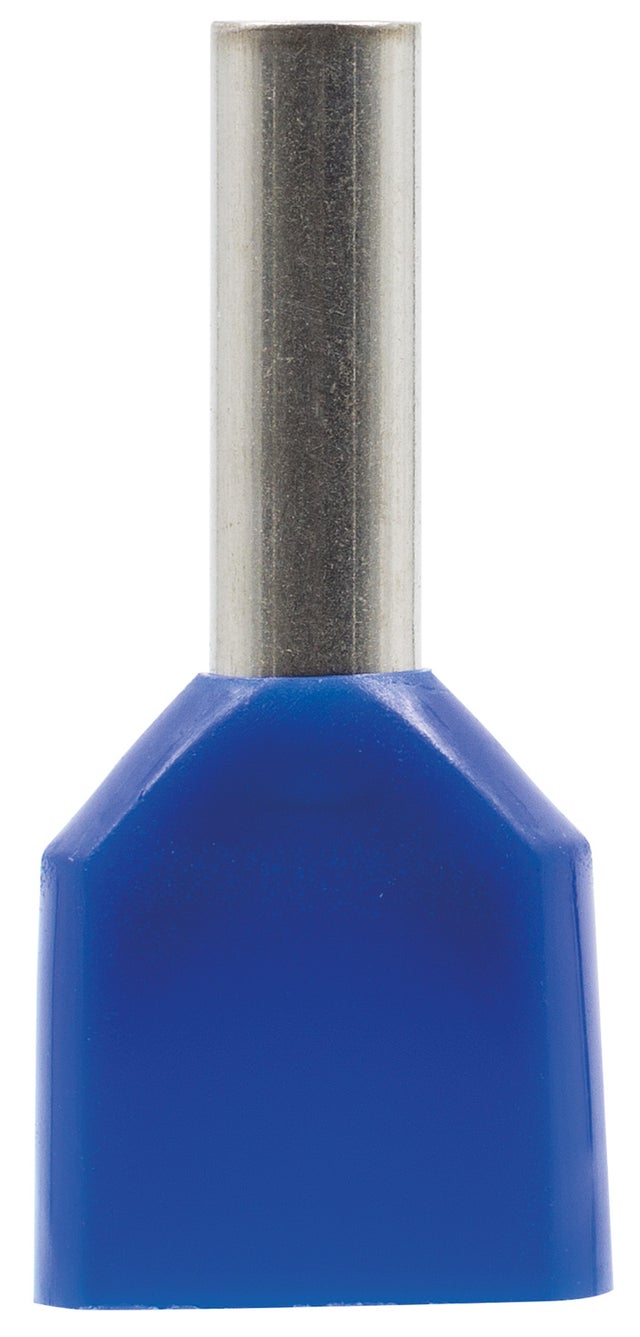 PUNTERA HUECA DOBLE AZUL 2X2.5/10MM 100UDS