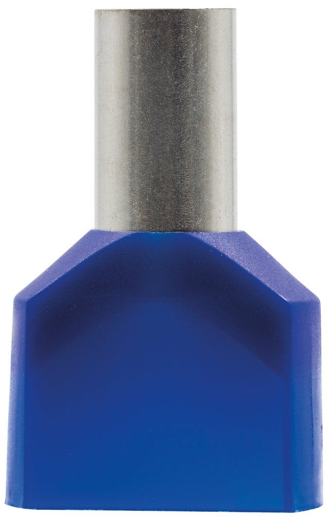 PUNTERA HUECA DOBLE AZUL 2X16/14MM 50UDS