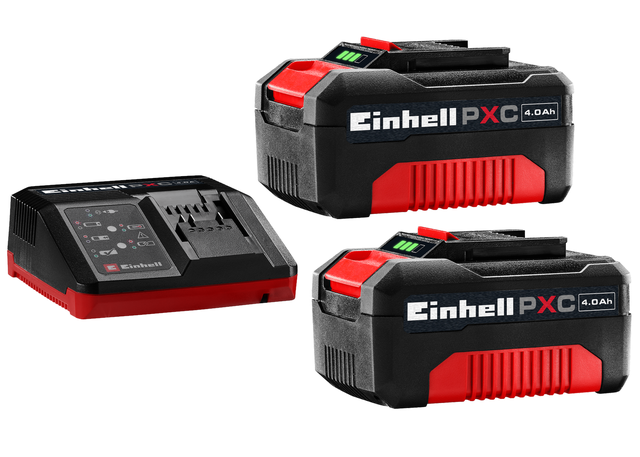 Zestaw startowy ładowarka 18V+ 2 akumulatory 4 Ah Power X-Change Einhell